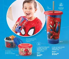 Vista previa de Juego de 2 recipientes redondos vision tech Spider-Man Plástico., Set of 2 round vision tech containers Spider-Man Plastic., nuevo folleto de la tienda, válido en México a partir del 07.11.2025 | Página: 177