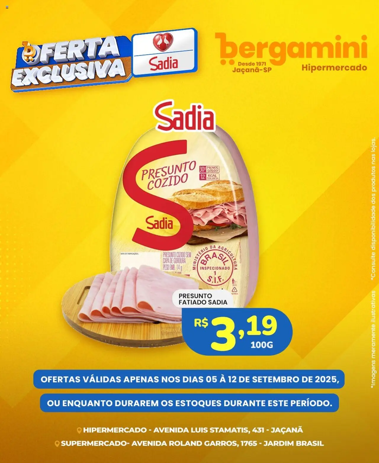 Supermercado Bergamini Folheto - válido de 05.09.2025 | Página: 2 | Produtos: Presunto