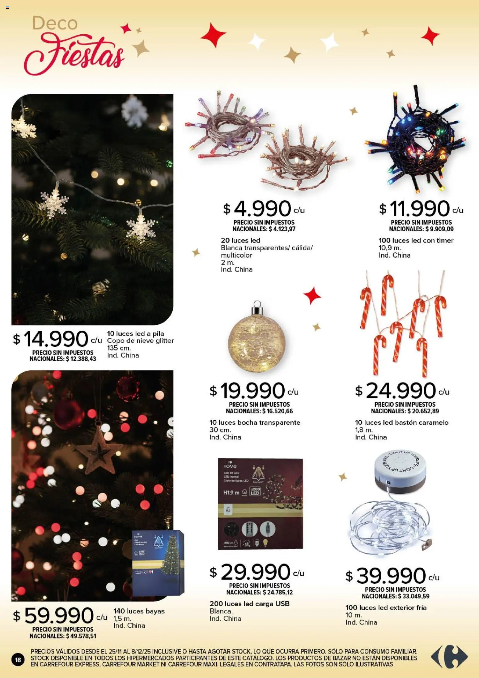 Carrefour - Deco Fiestas │ válido desde el 25.11.2025 | Página: 18 | Productos: Pila, Usb, Glitter