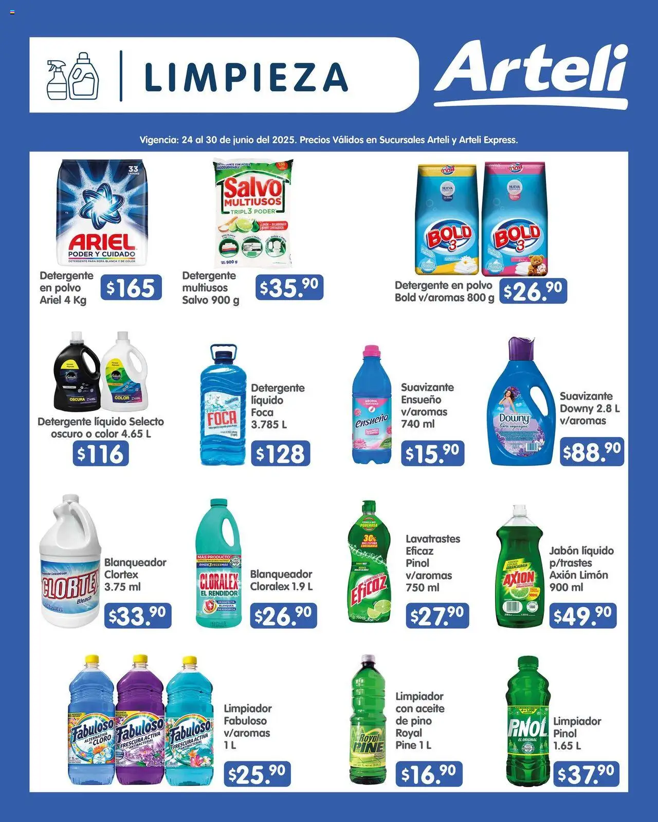 Nuevas ofertas de Arteli válidas en toda la República Mexicana desde el 24.06.2025. ¡Encuentra las mejores ofertas en Arteli folleto! | Página: 14 | Productos: Aceite, Cloro, Ropa, Polvo