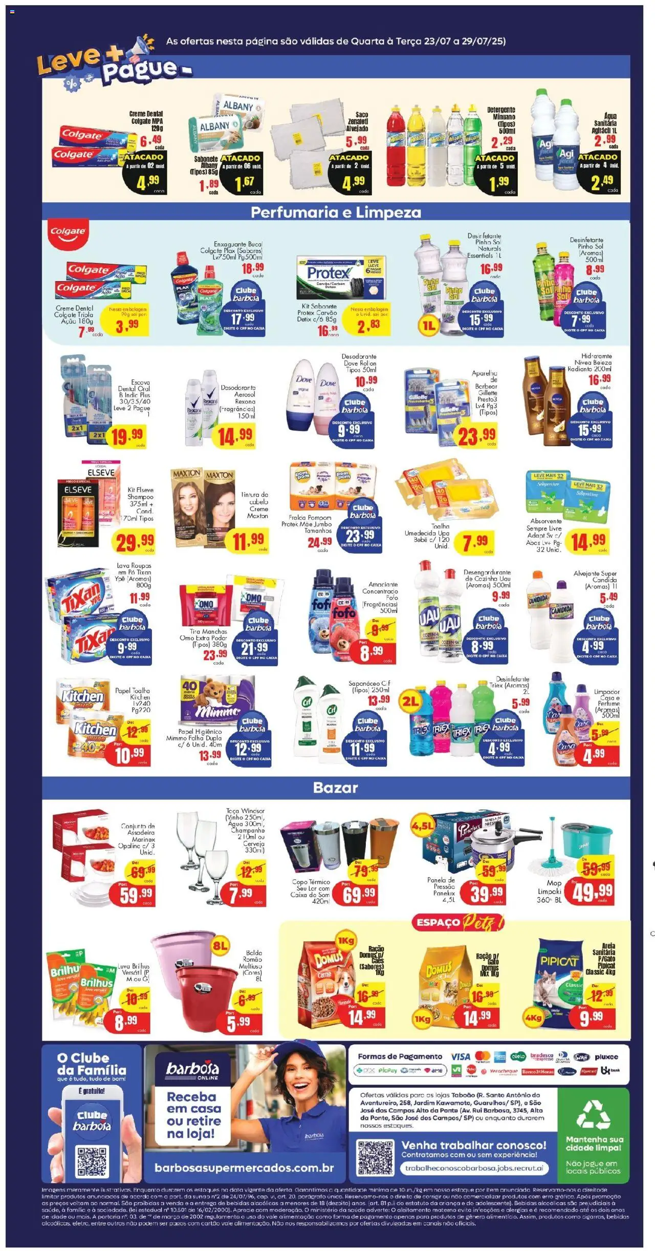 Barbosa Supermercados Folheto - válido de 23.07.2025 | Página: 4 | Produtos: Banco, Dove, Absorvente, Papel higiênico