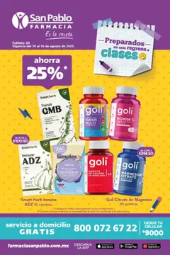 Vista previa de Farmacia San Pablo catálogo, nuevo folleto de la tienda, válido en México a partir del 10.08.2025