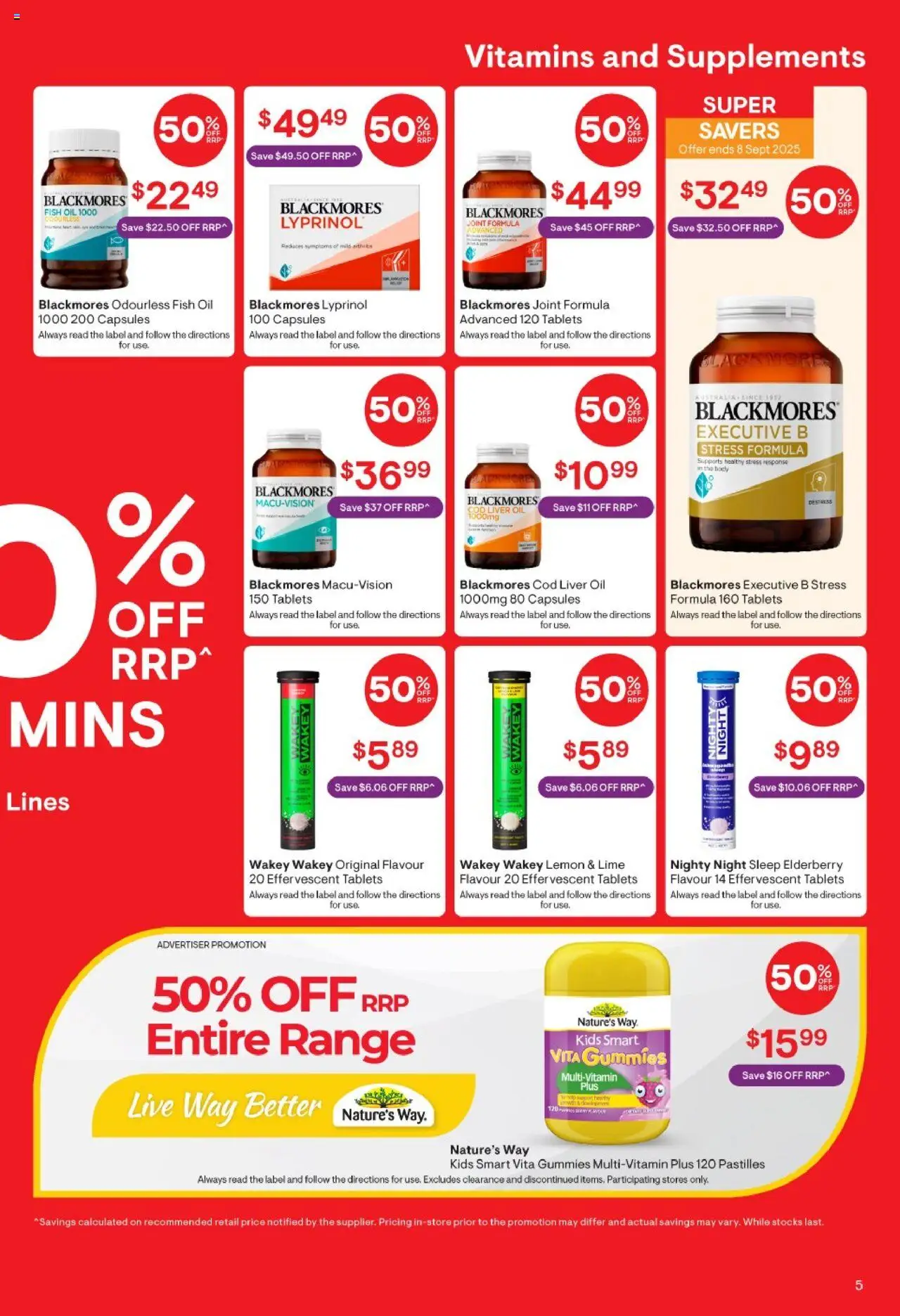 Discount Drug Stores catalogue - valid from 13.08.2025 | Page: 5 | Products: Fish, Fish oil, Multivitamin, Tablets