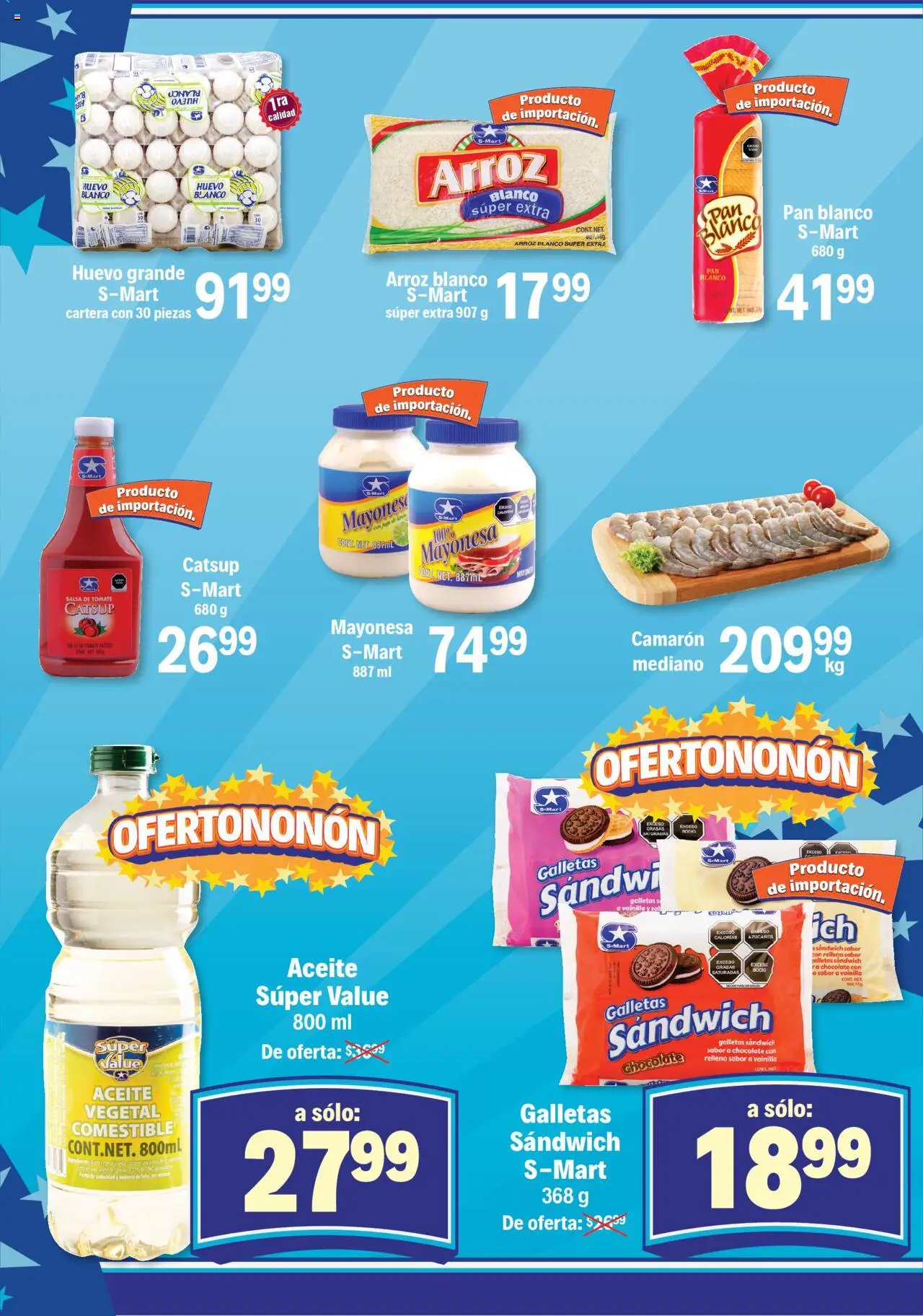 Nuevas ofertas de S-Mart válidas en toda la República Mexicana desde el 19.09.2025. ¡Encuentra las mejores ofertas en S-Mart - Folleto! | Página: 3 | Productos: Huevo, Pan, Chocolate, Arroz