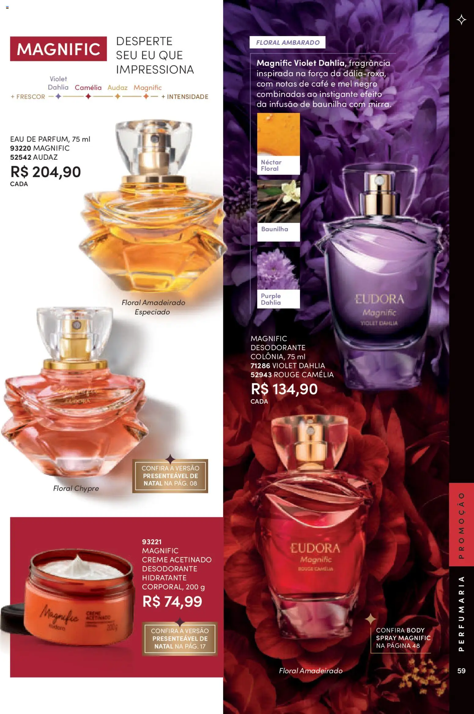 Eudora Folheto - válido de 10.11.2025 | Página: 59 | Produtos: Fragrância, Café, Mel, Creme