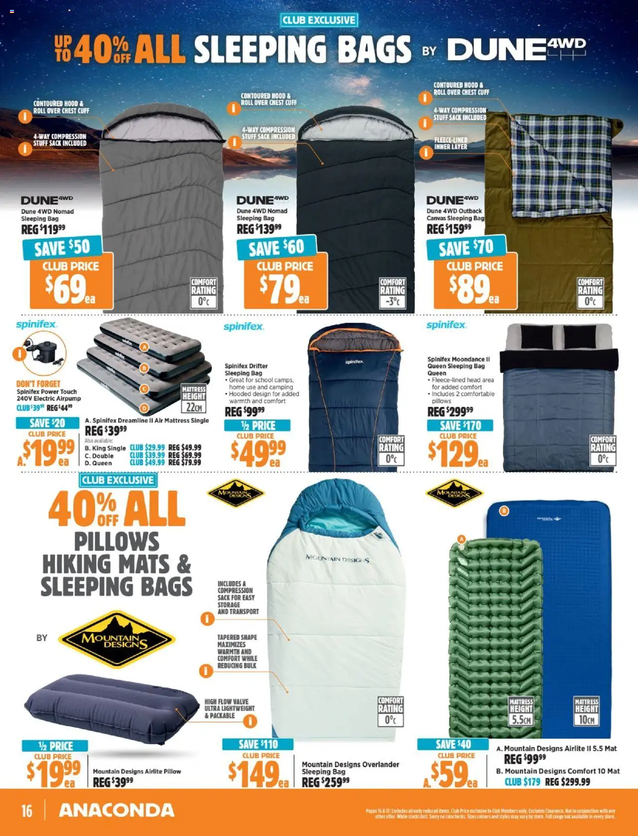Anaconda catalogue - valid from 11.08.2025 | Page: 16 | Products: Compression, Bag, Mattress, Pillow