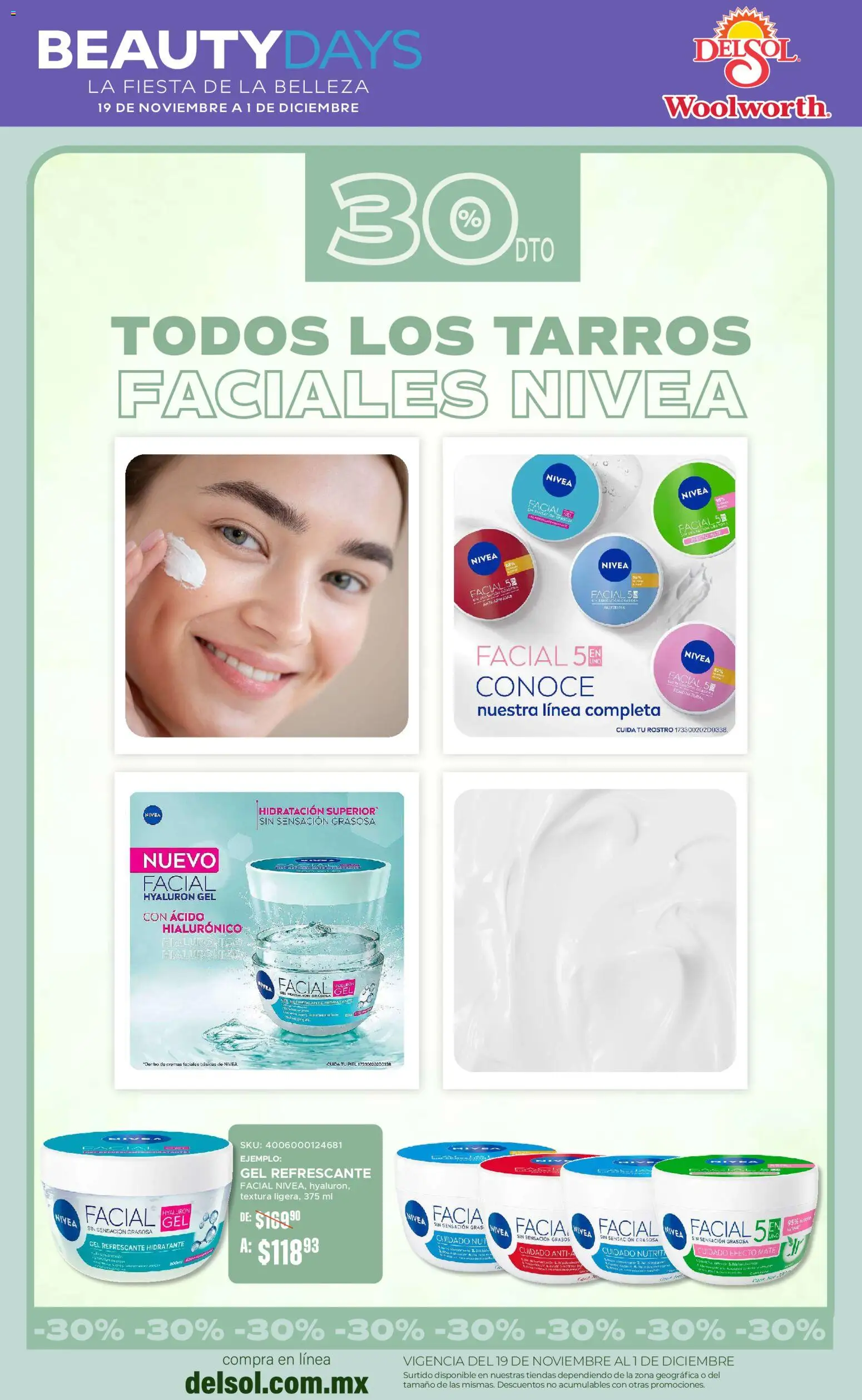 Nuevas ofertas de Del Sol y Woolworth válidas en toda la República Mexicana desde el 19.11.2025. ¡Encuentra las mejores ofertas en Del Sol y Woolworth Beauty Days! | Página: 6 | Productos: Mate