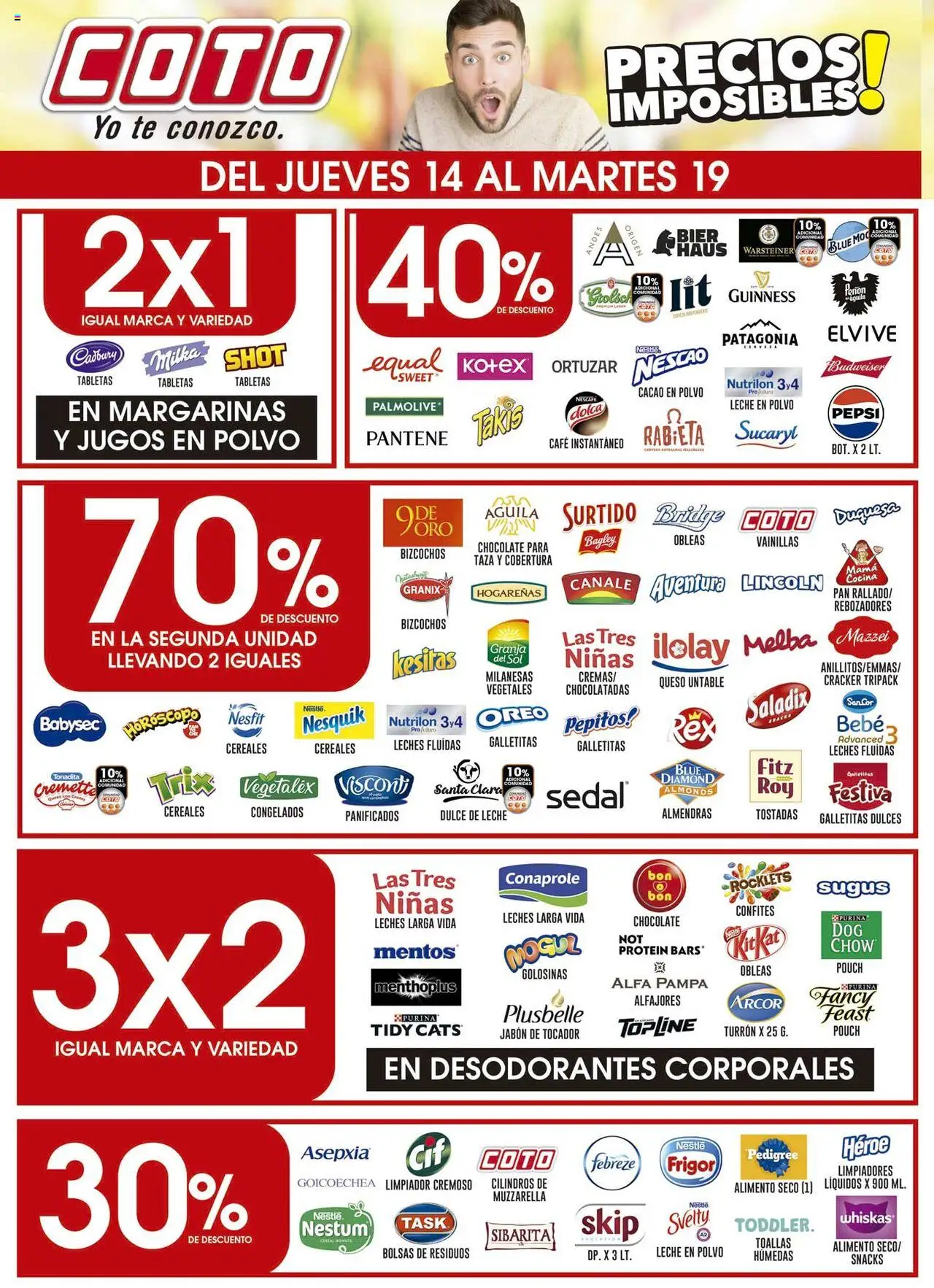 Coto promos │ válido desde el 14.08.2025 | Página: 1 | Productos: Jabón, Queso, Cacao, Bizcochos