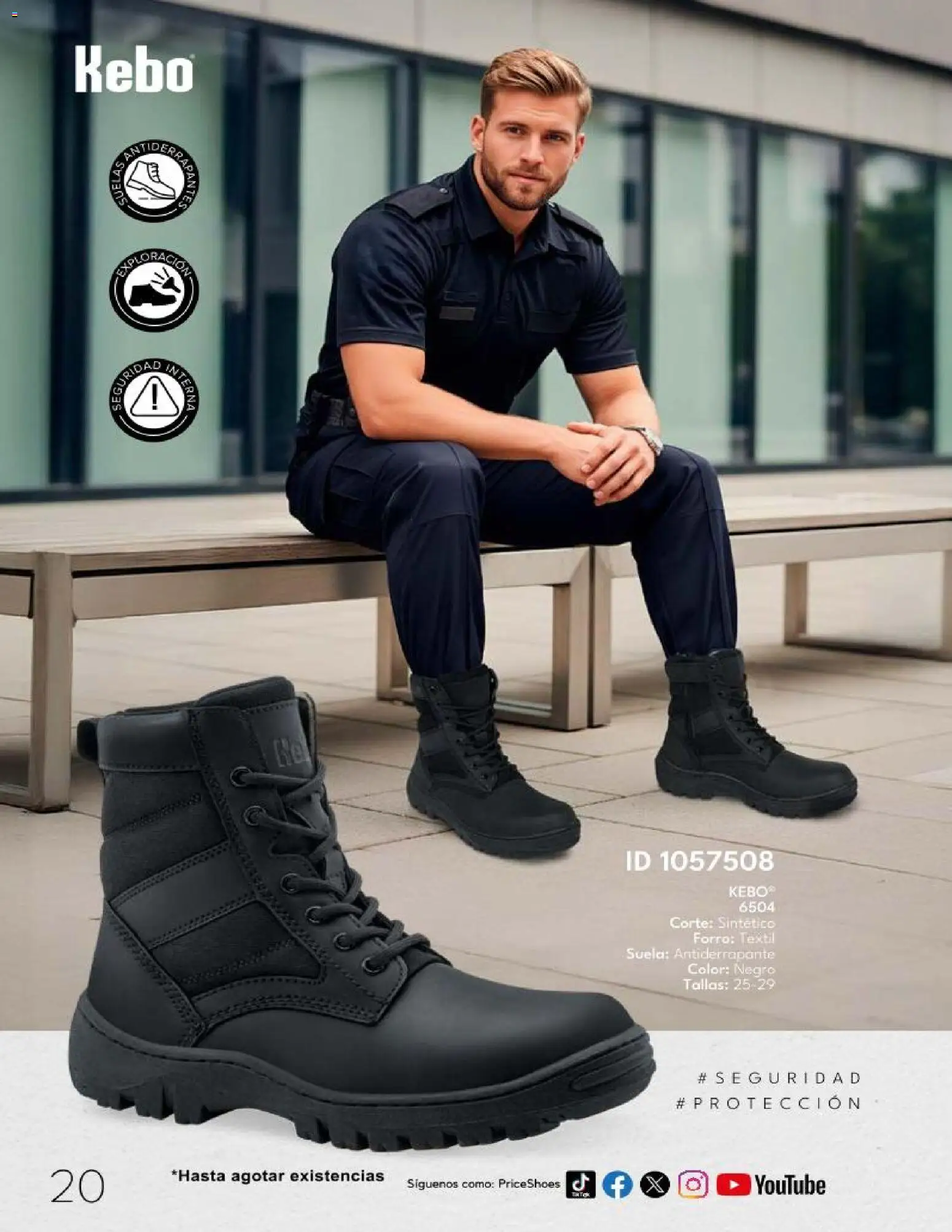 Nuevas ofertas de Price Shoes válidas en toda la República Mexicana desde el 30.12.2025. ¡Encuentra las mejores ofertas en Price Shoes catálogo Trabajo y Servicio! | Página: 20