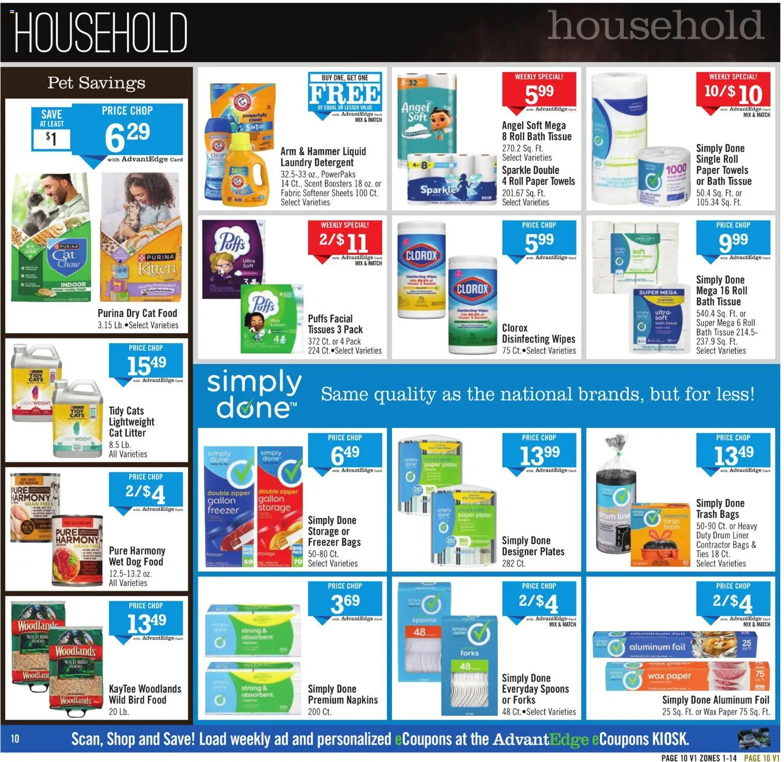 Price Chopper Weekly Ad - valid from 22.02.2026 | Page: 10 | Products: Bath, Fabric softener, Detergent, Freezer