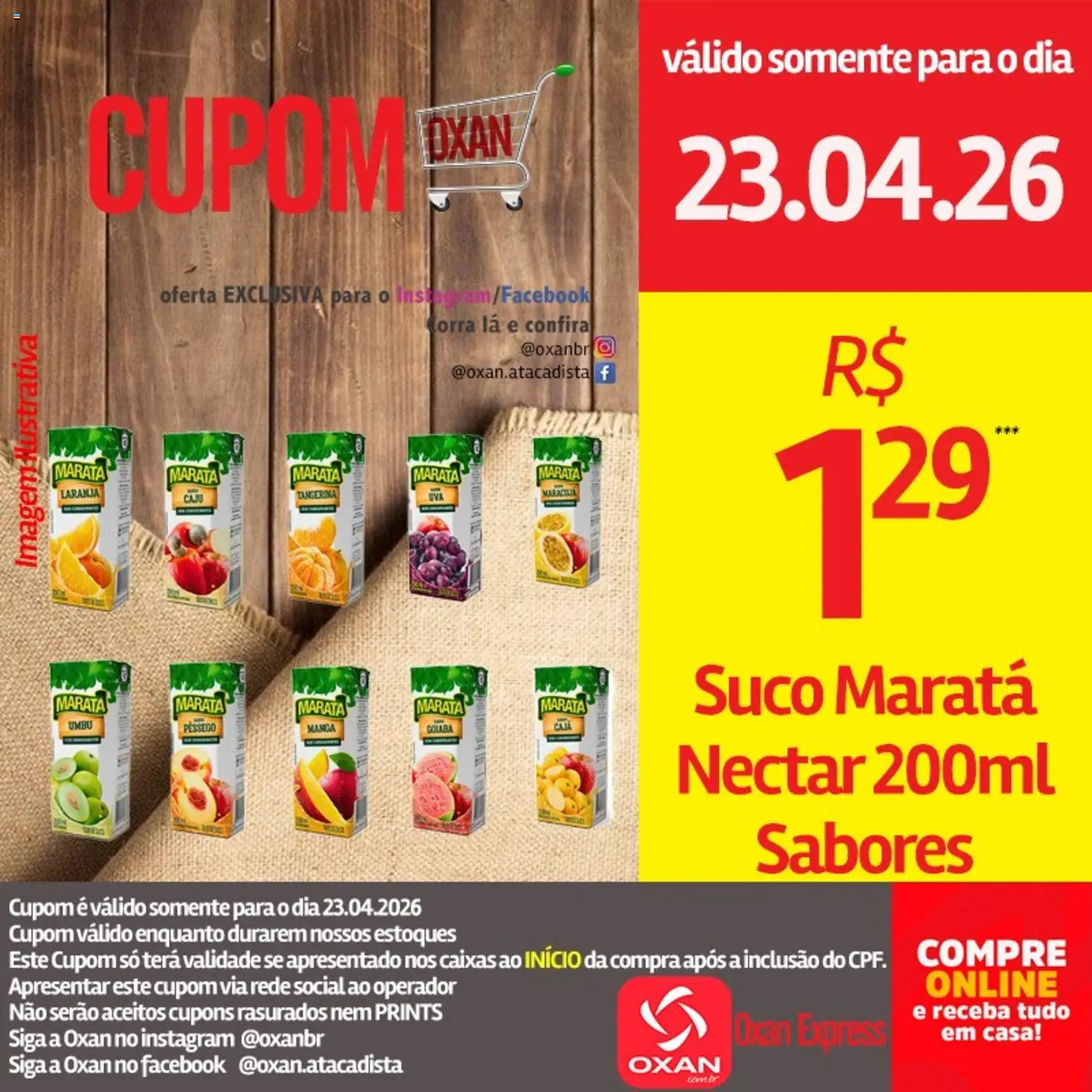 Oxan Atacadista Folheto - válido de 23.04.2026 | Página: 5 | Produtos: Caju, Goiaba, Maracujá, Suco