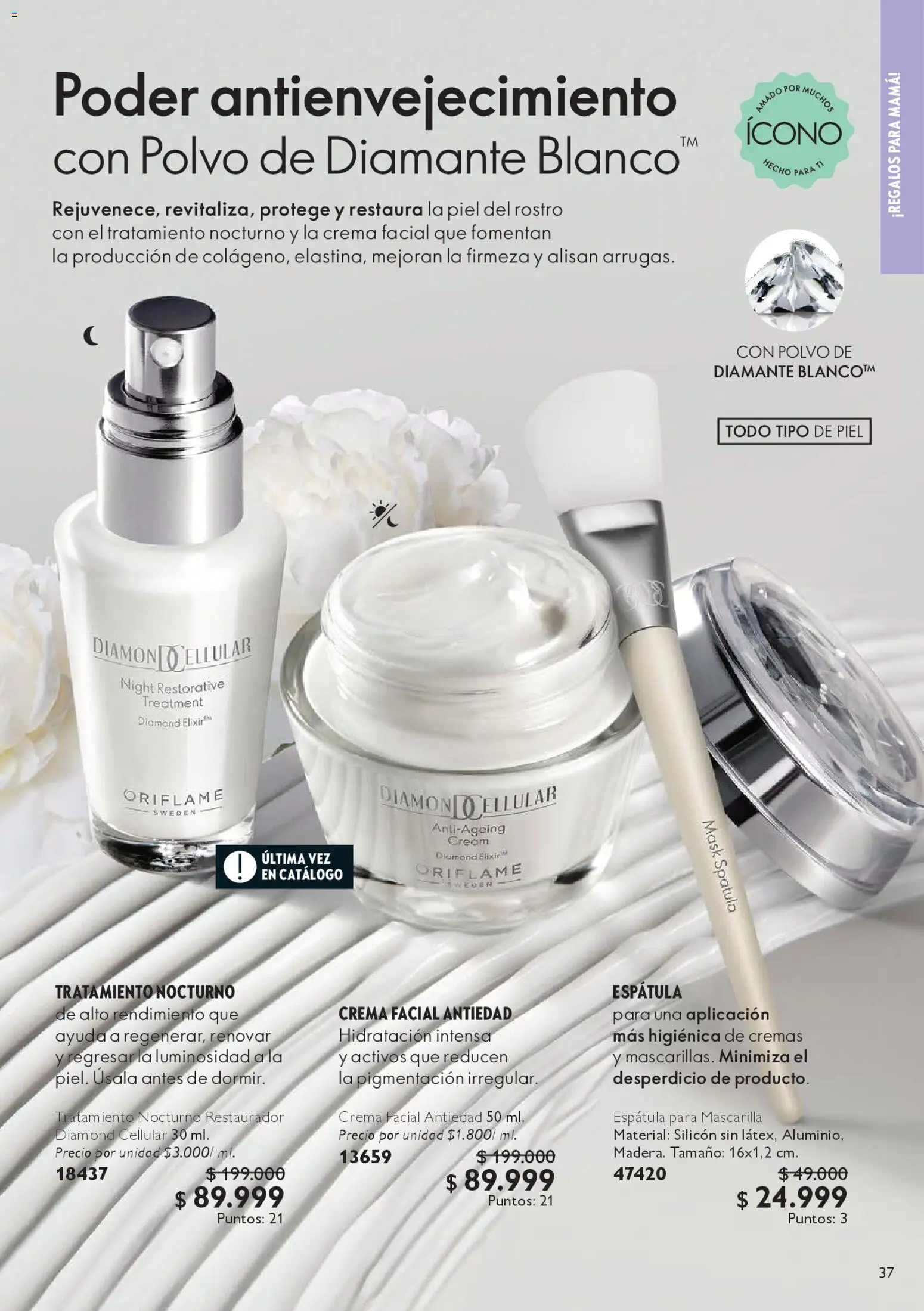 Oriflame revista - valida desde el 18.04.2026 | Página: 37 | Productos: Espatula, Crema, Mascarilla, Polvo