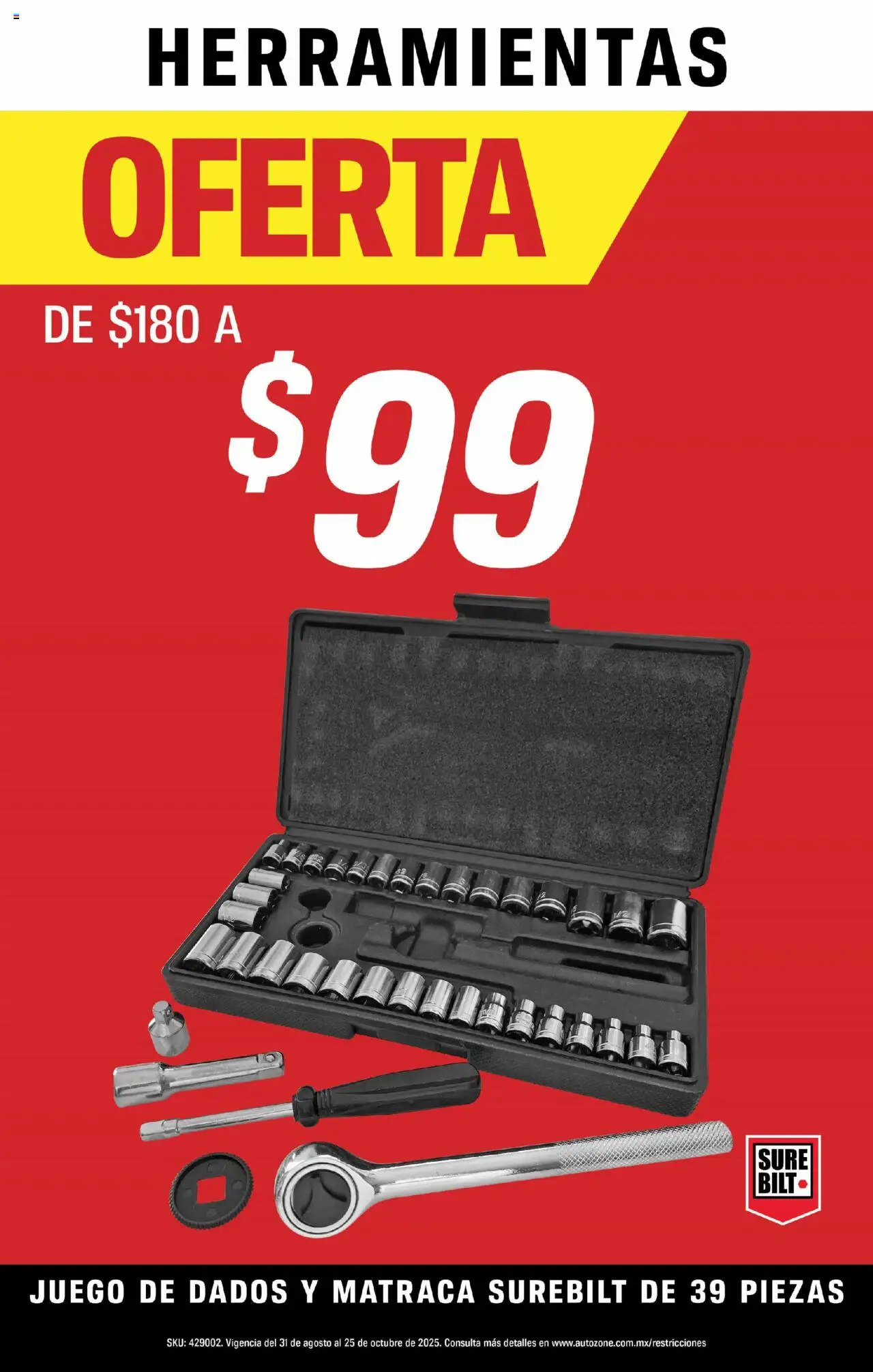 Nuevas ofertas de AutoZone válidas en toda la República Mexicana desde el 31.08.2025. ¡Encuentra las mejores ofertas en AutoZone catálogo! | Página: 3 | Productos: Juego