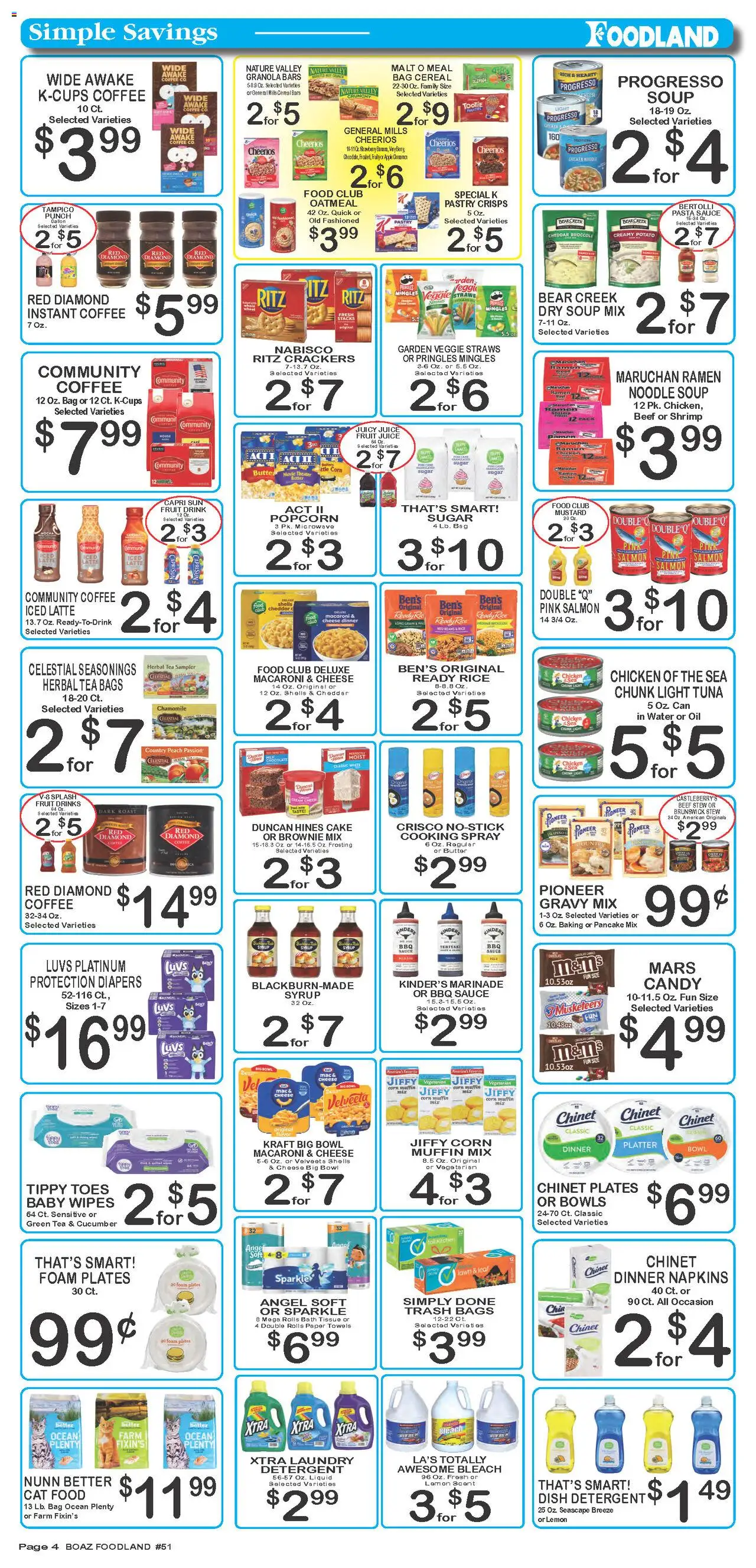 Foodland Weekly Ad - valid from 21.10.2025 | Page: 4 | Products: Bath, Beef, Detergent, Water