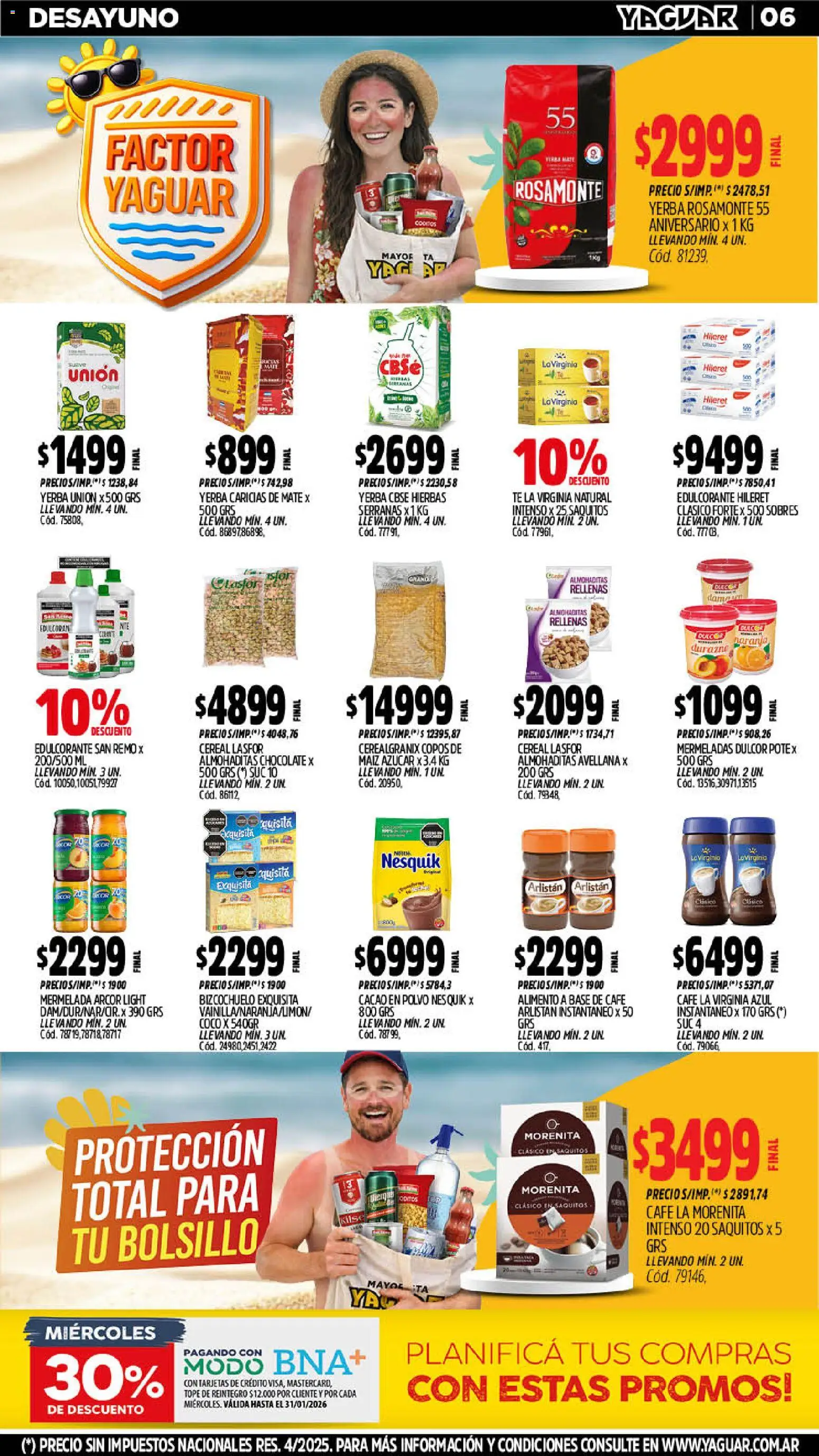 Yaguar catálogo │ válido desde el 12.01.2026 | Página: 6 | Productos: Mate, Café, Mermelada, Cacao