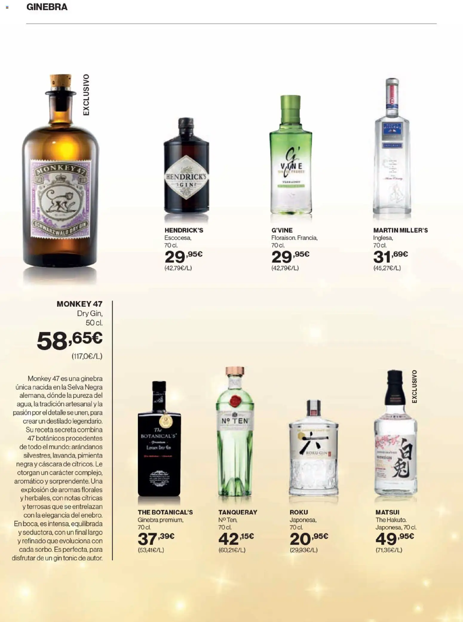 Nuevas ofertas de El Corte Inglés válidas en toda la República Mexicana desde el 20.11.2025. ¡Encuentra las mejores ofertas en El Corte Inglés catálogo La Bodega ! | Página: 42 | Productos: Gin, Pimienta, Arándanos, Ginebra