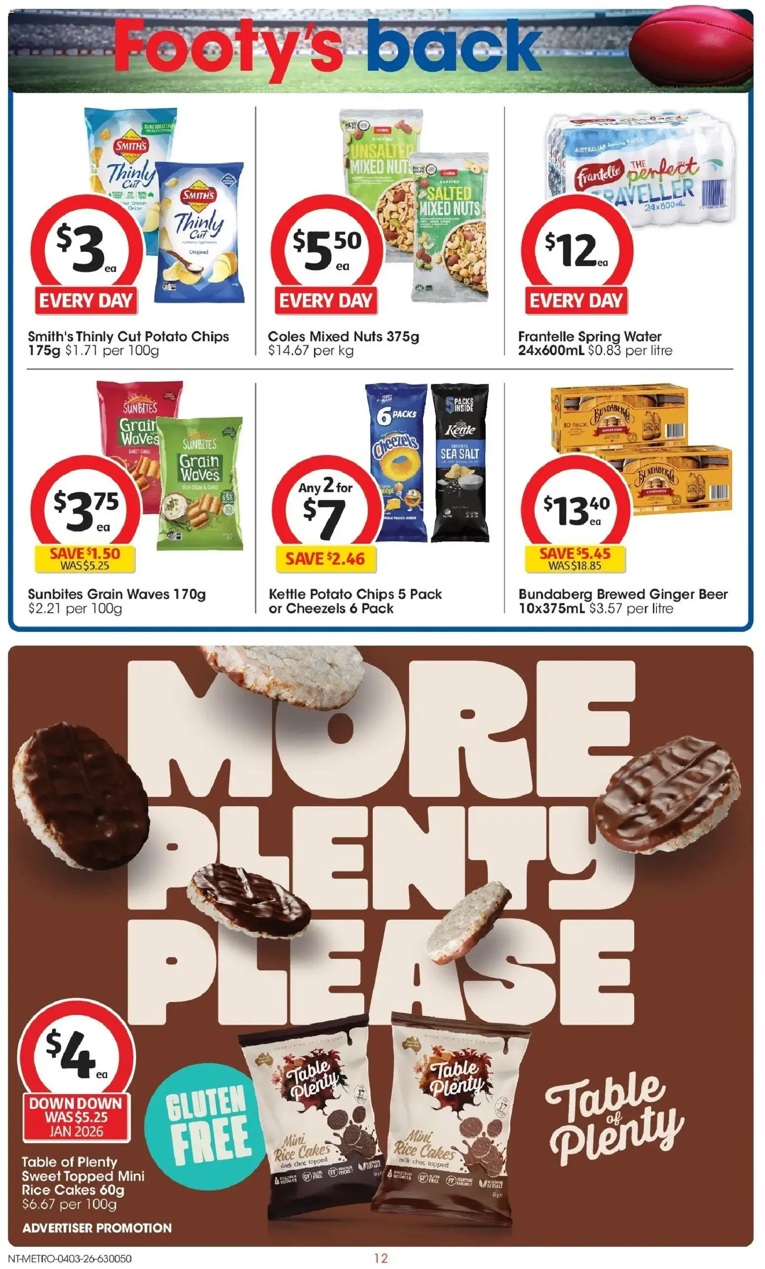 Coles catalogue - valid from 04.03.2026 | Page: 12 | Products: Table, Milk, Chilli, Kettle