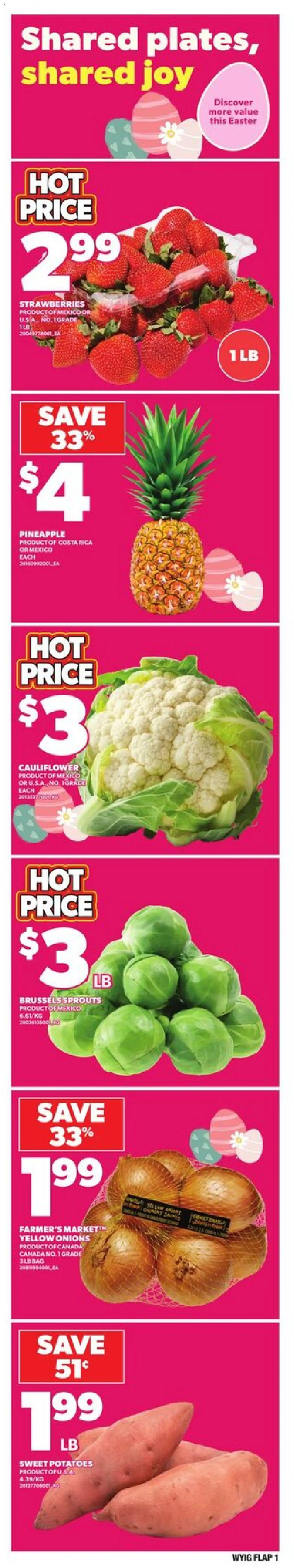 Independent Grocer flyer valid from 02.04.2026 | Page: 1 | Products: Pineapple, Strawberries, Potatoes