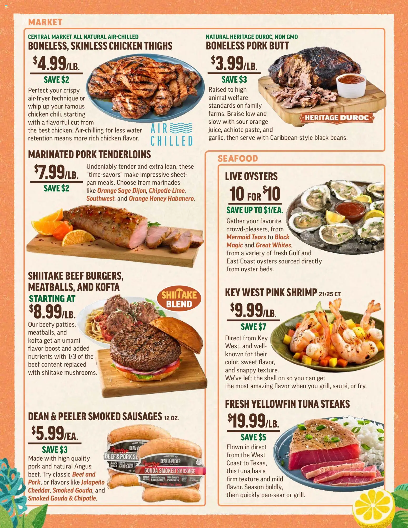 Central Market Weekly Ad - valid from 25.03.2026 | Page: 3 | Products: Pan, Beef, Water, Sausage