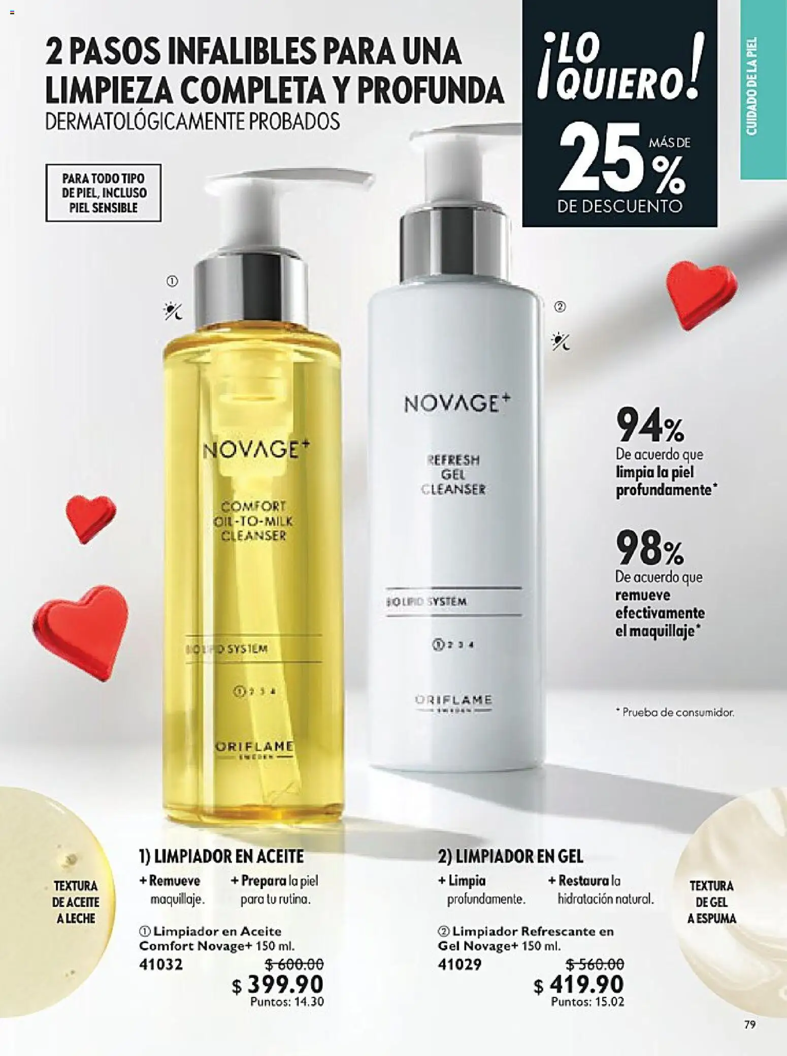 Nuevas ofertas de Oriflame válidas en toda la República Mexicana desde el 24.01.2026. ¡Encuentra las mejores ofertas en Oriflame campaña 2 2026! | Página: 79 | Productos: Leche, Aceite, Espuma, Limpiador
