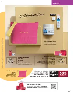Avon - Campanha 04 - Pré-Visualização do folheto da loja Avon, válido de 18.02.2026 | Página: 87 | Produtos: Necessaire, Revista, Caixa, Creme