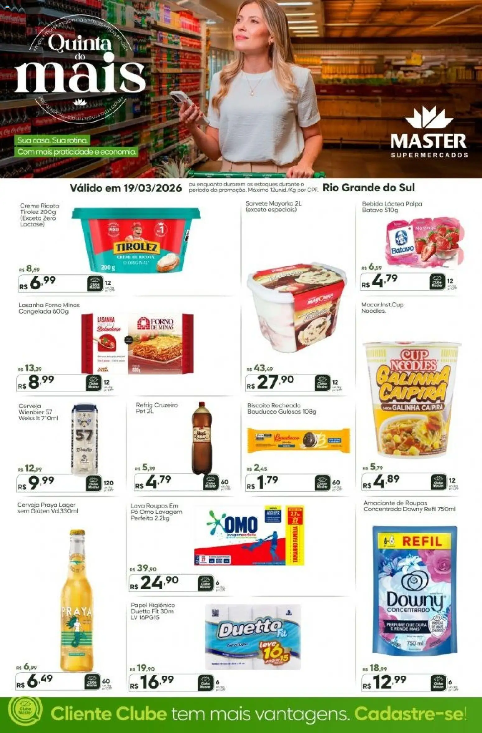 Master ofertas do Dia Folheto - válido de 19.03.2026 | Página: 1 | Produtos: Forno, Biscoito, Ricota, Amaciante