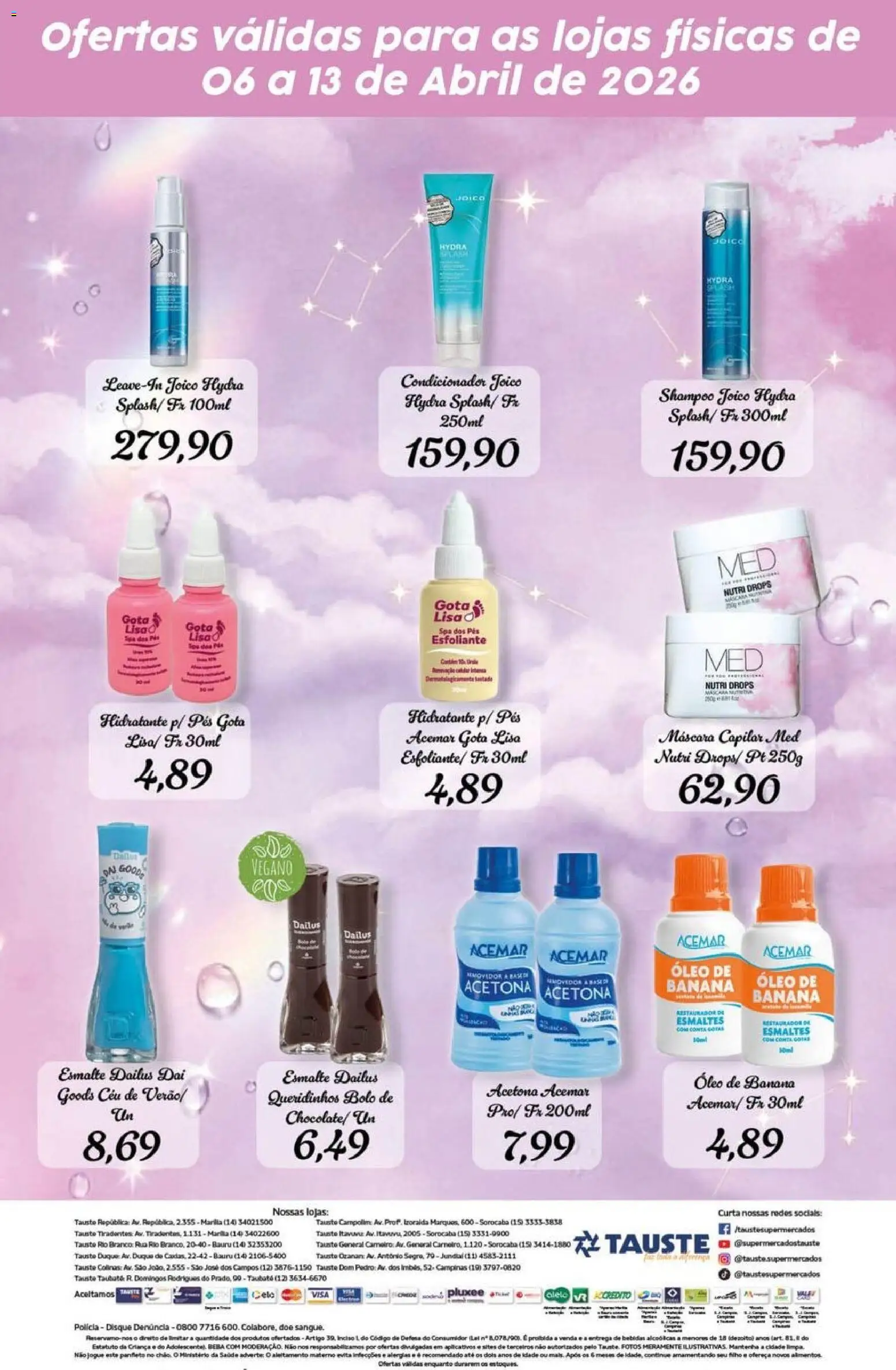 Tauste Folheto - válido de 06.04.2026 | Página: 2 | Produtos: Shampoo, Condicionador, Óleo, Bolo