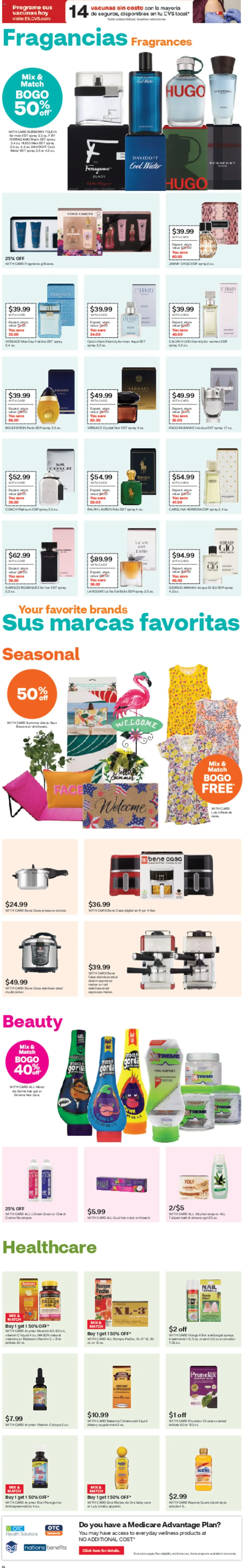 CVS Pharmacy y más - valid from 17.08.2025 | Page: 2 | Products: Bath, Nail, Fragrance, Water