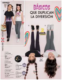 Vista previa de Andrea catálogo Infantil, nuevo folleto de la tienda, válido en México a partir del 25.01.2026 | Página: 86 | Productos: Leggings, Tenis, Algodón, Playera