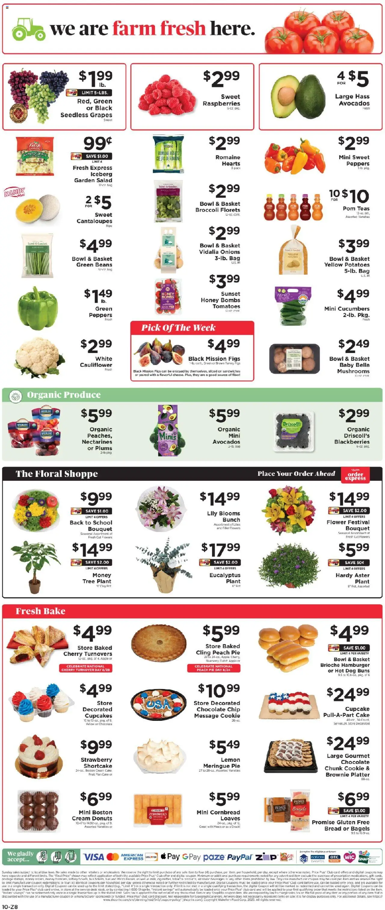 ShopRite Weekly Ad - valid from 22.08.2025 | Page: 11 | Products: Romaine, Mushrooms, Chocolate, Lemon