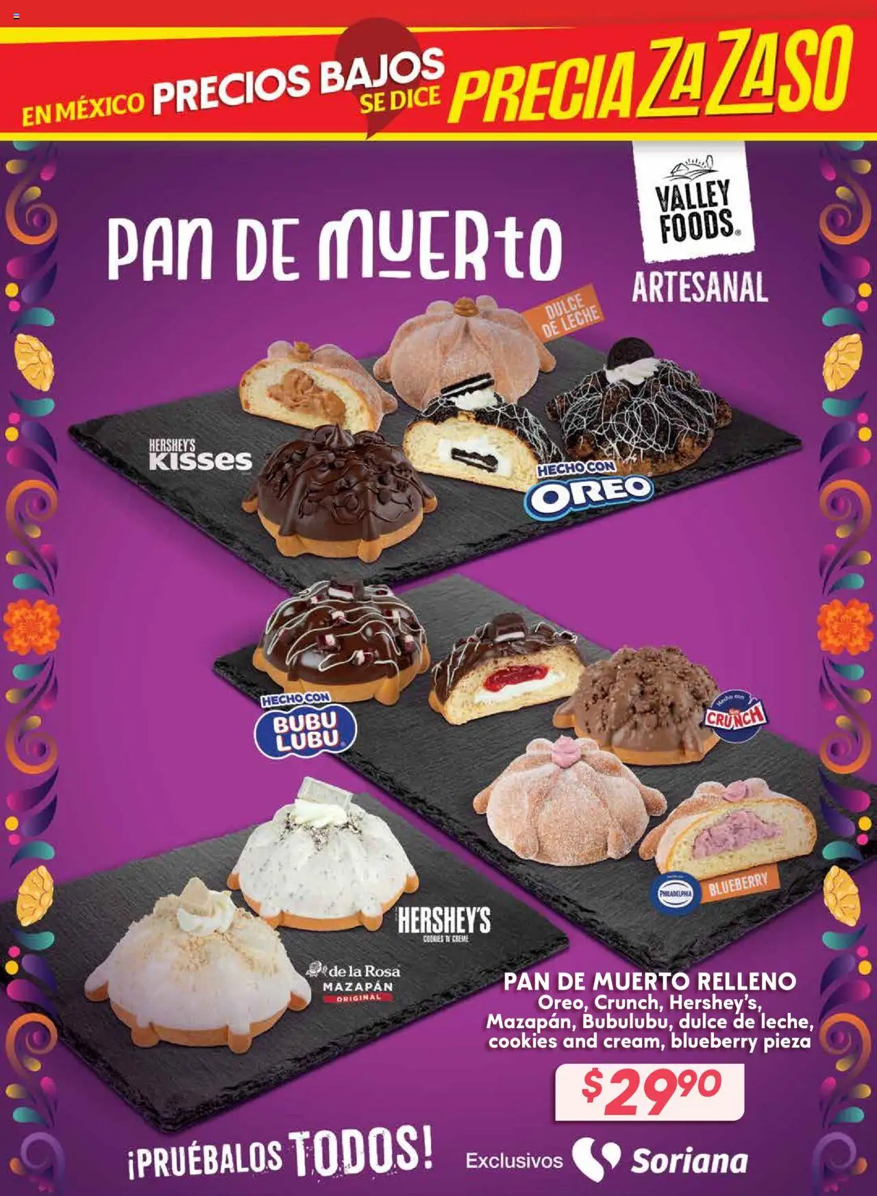 Nuevas ofertas de Soriana válidas en toda la República Mexicana desde el 14.08.2025. ¡Encuentra las mejores ofertas en Soriana - Preciazazaso Híper: Valle de México! | Página: 25 | Productos: Dulce de leche, Leche, Pan