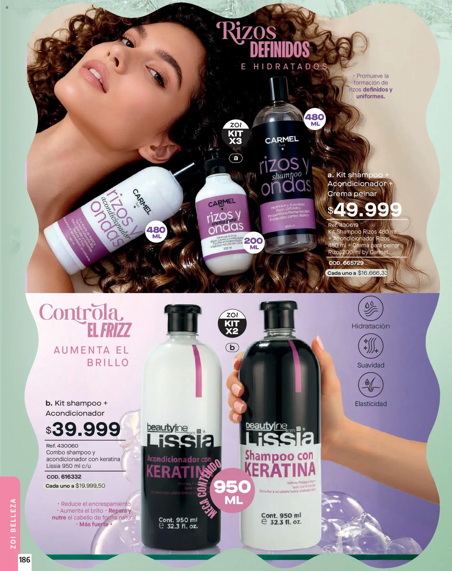 Carmel revista - valida desde el 01.03.2026 | Página: 186 | Productos: Crema, Brillo, Acondicionador, Aceite