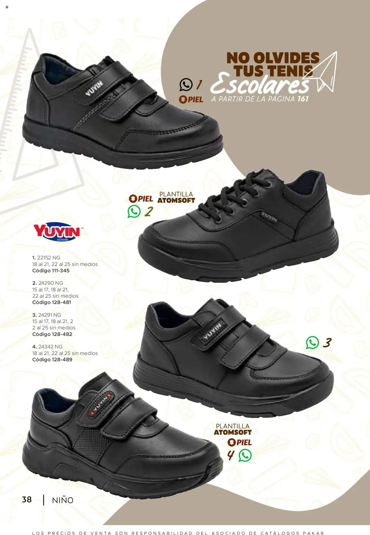 Nuevas ofertas de SC Pakar válidas en toda la República Mexicana desde el 24.07.2025. ¡Encuentra las mejores ofertas en SC Pakar - Catálogo Nino otoño / invierno! | Página: 38 | Productos: Tenis