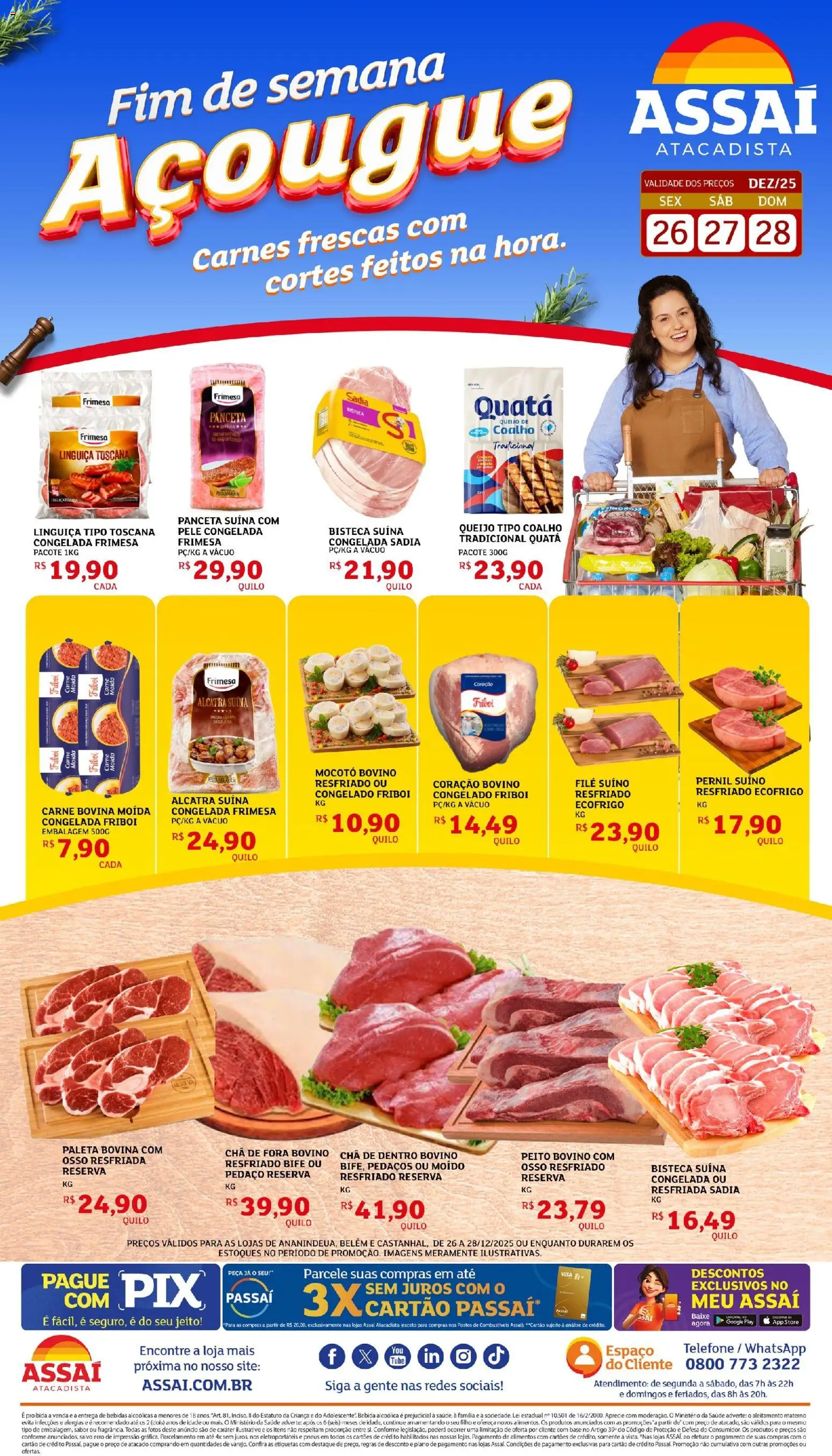Assaí Atacadista Folheto - válido de 26.12.2025 | Página: 1 | Produtos: Alcatra, Queijo, Carne, Bebida