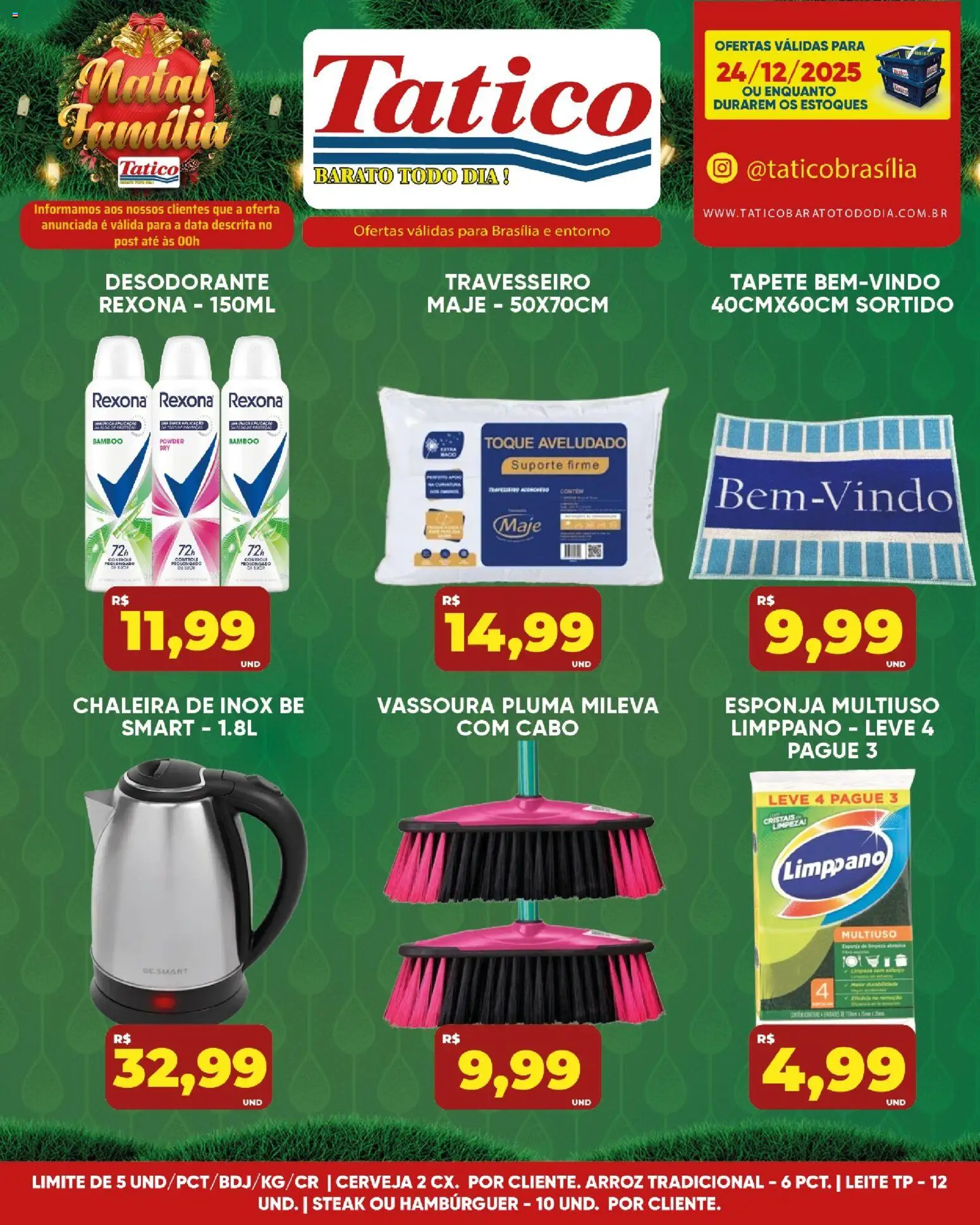Tatico Folheto - válido de 24.12.2025 | Página: 30 | Produtos: Tapete, Hambúrguer, Rexona, Cabo