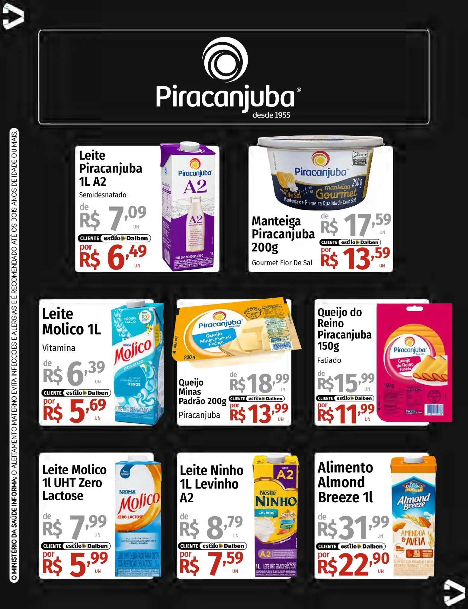 Supermercado Dalben Folheto - válido de 14.01.2026 | Página: 6 | Produtos: Manteiga, Queijo, Cálcio, Sal