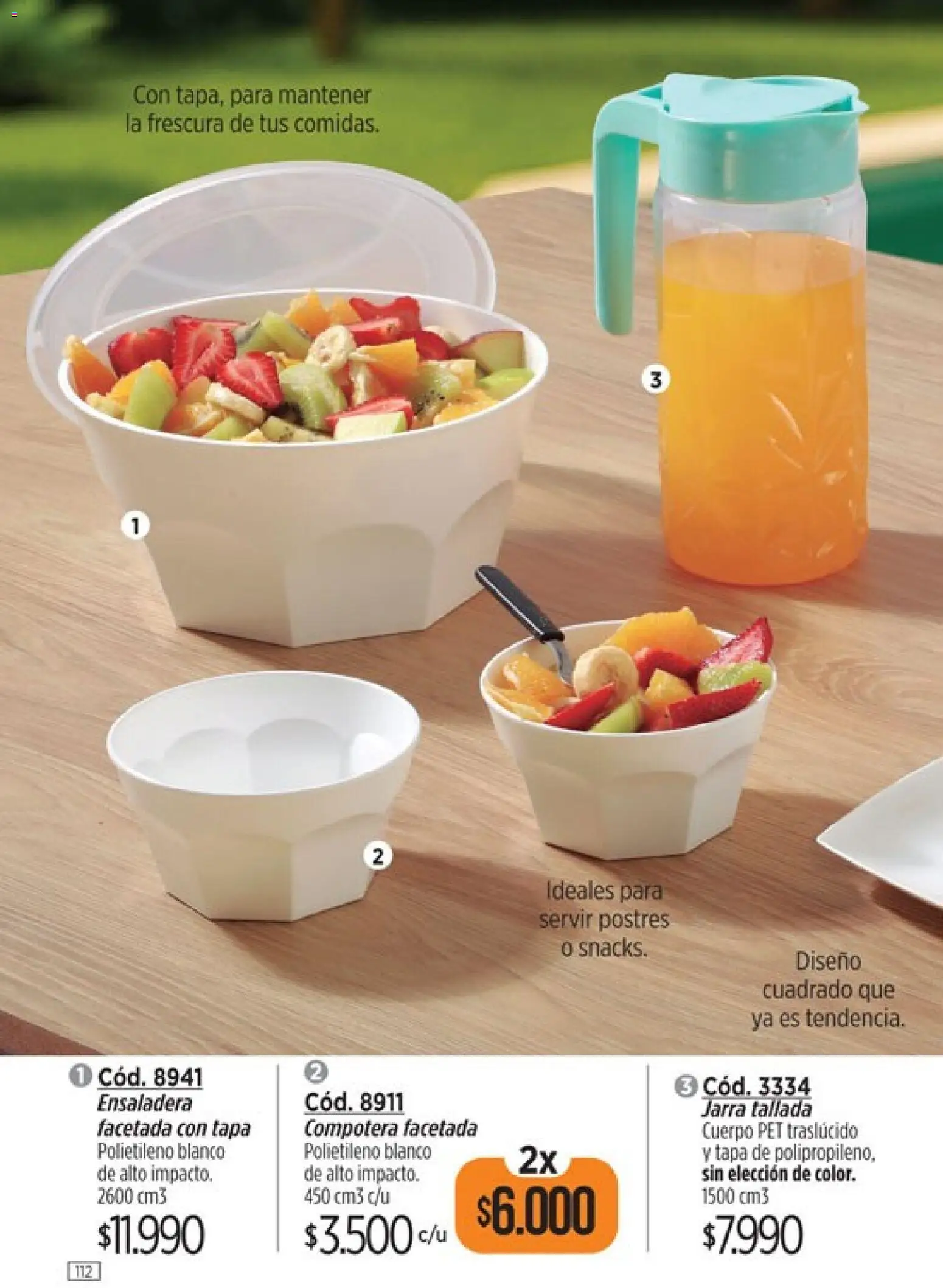 Catálogo Amodil Campaña 1/2026 │ válido desde el 01.01.2026 | Página: 112 | Productos: Compotera, Jarra, Ensaladera