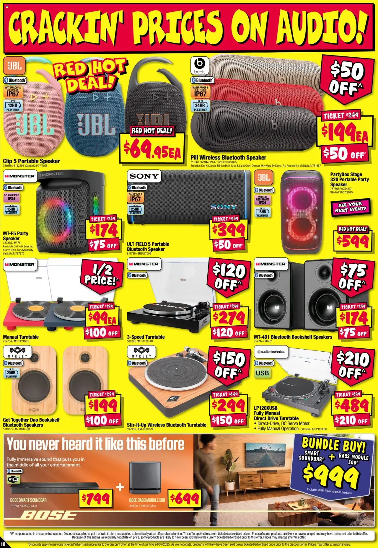 JB Hi-Fi catalogue - valid from 07.08.2025 | Page: 10 | Products: Bookshelf, Cart, Clip, Speaker
