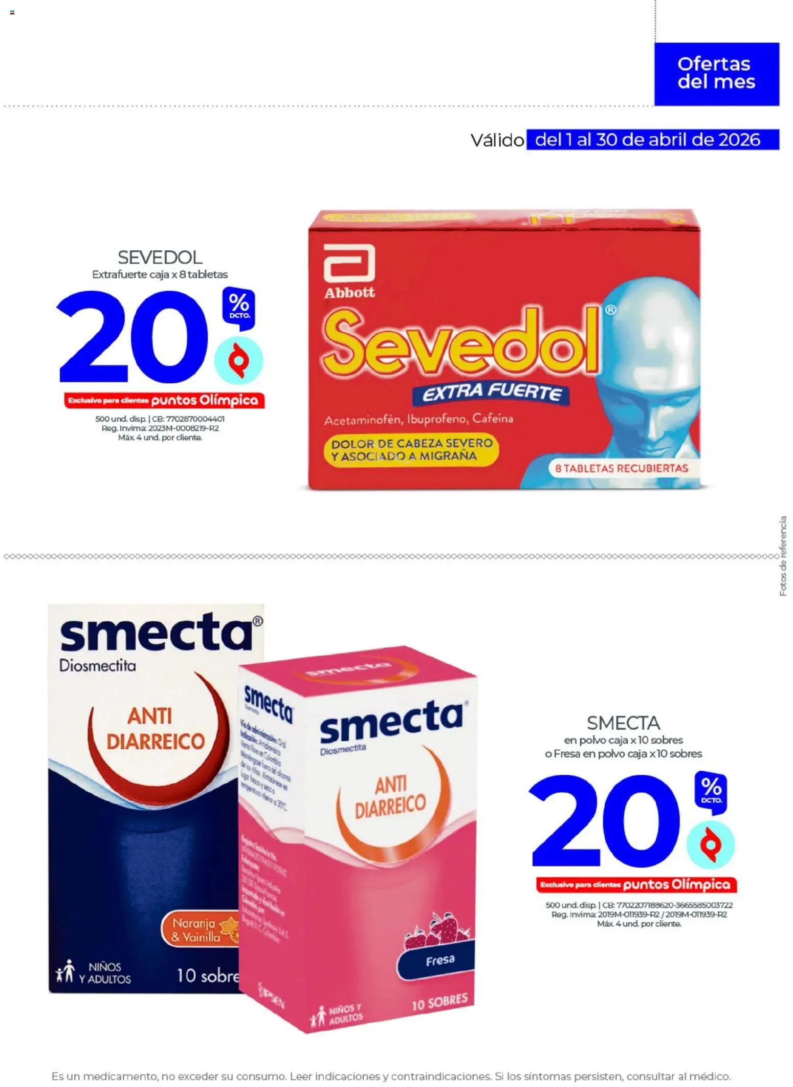 Olímpica revista - valida desde el 01.04.2026 | Página: 7 | Productos: Fresa, Sobre, Caja, Polvo