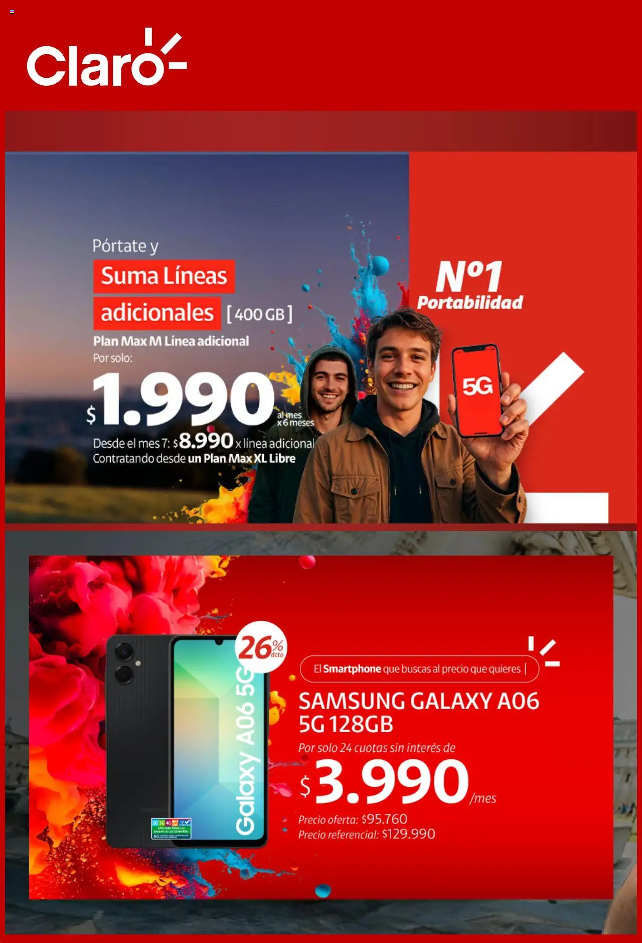 Claro ofertas  │ válido desde el 13.08.2025 | Página: 1 | Productos: Smartphone