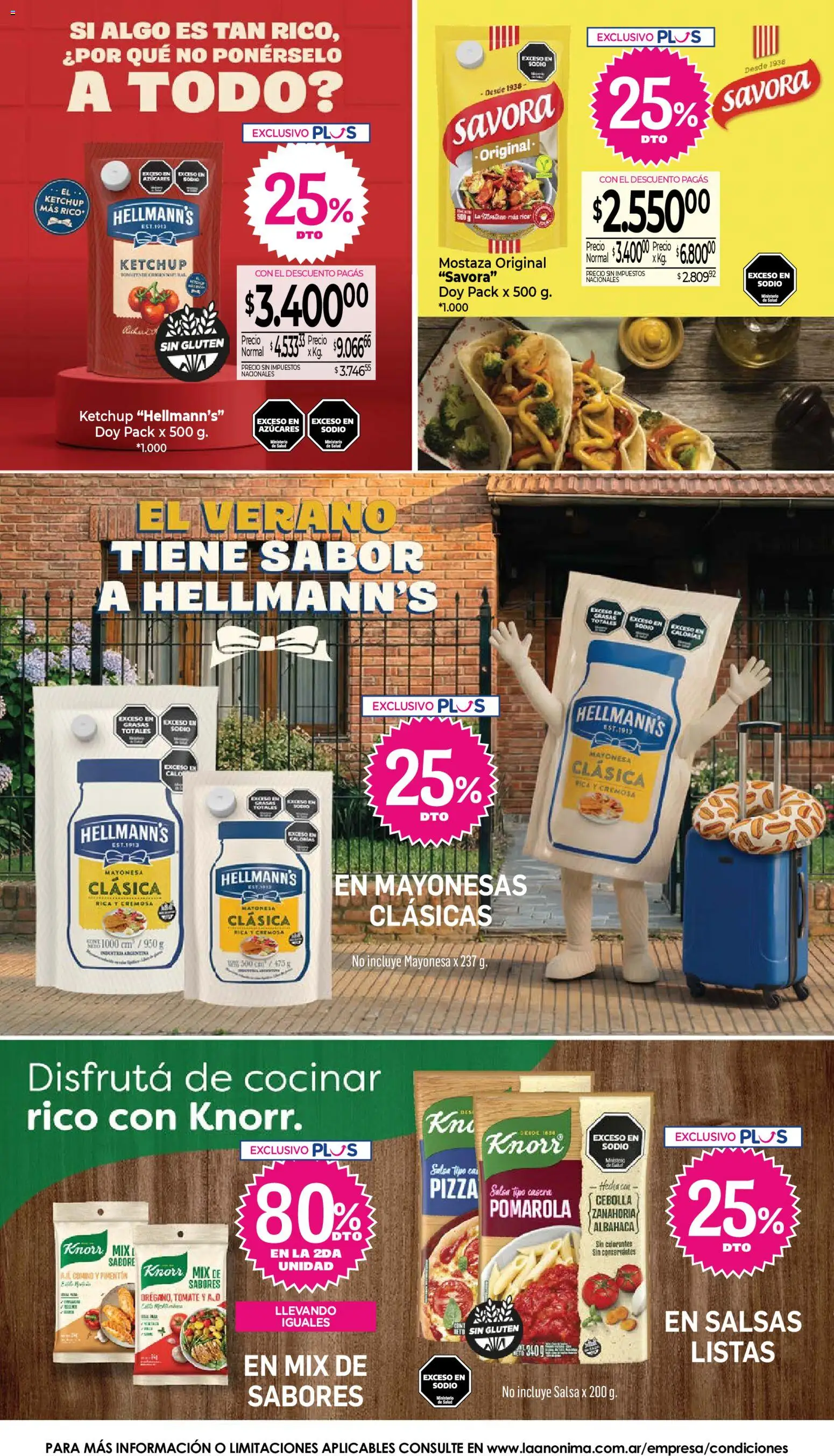 La Anonima catálogo │ válido desde el 26.02.2026 | Página: 13 | Productos: Mayonesa, Ketchup, Mostaza, Tomate