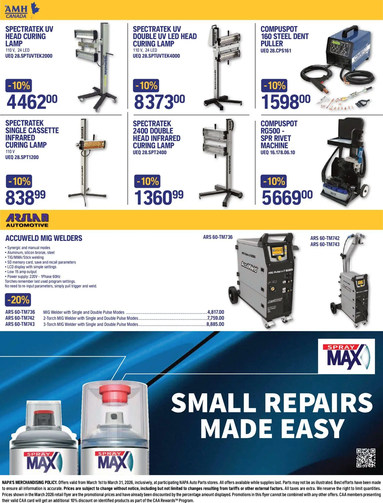 NAPA Auto Parts flyer valid from 01.03.2026 | Page: 4 | Products: Lamp