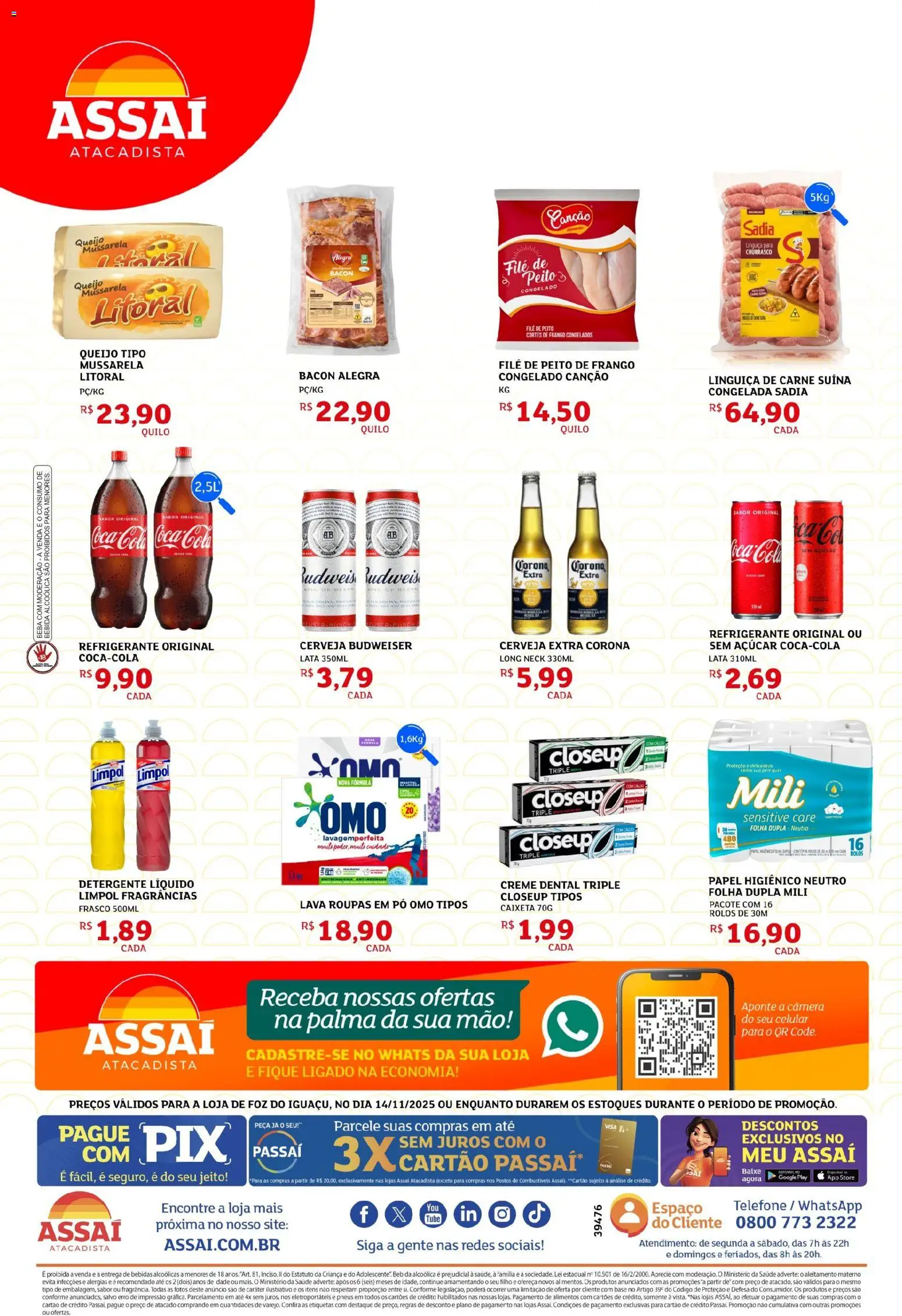 Assaí Atacadista Folheto - válido de 14.11.2025 | Página: 2 | Produtos: Celular, Bebida, Açúcar, Refrigerante