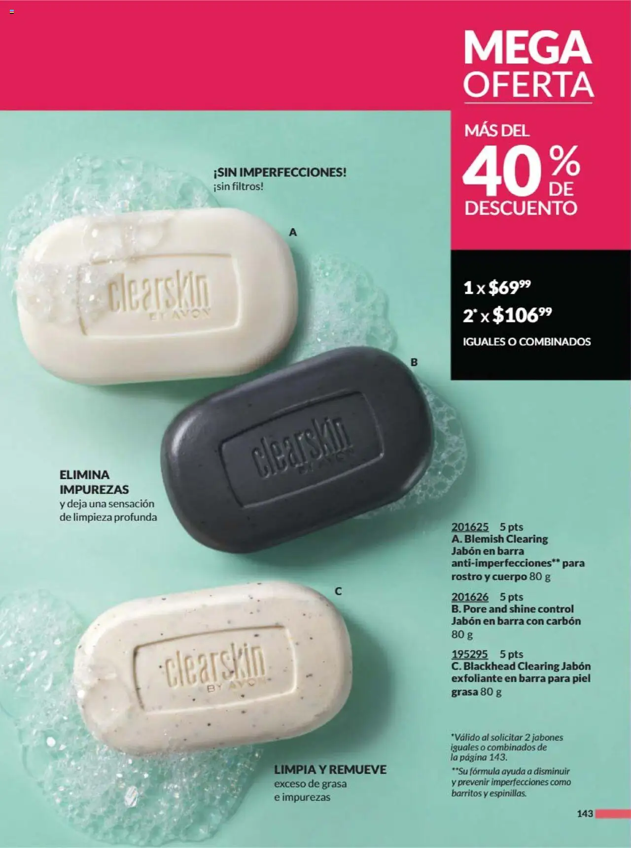 Nuevas ofertas de AVON válidas en toda la República Mexicana desde el 12.09.2025. ¡Encuentra las mejores ofertas en AVON - Campaña 15 2025! | Página: 150 | Productos: Barra, Jabón