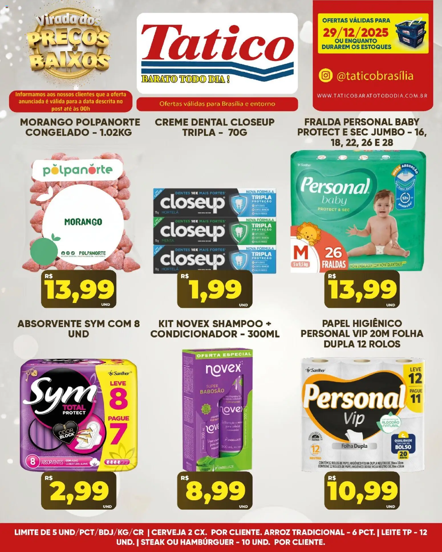 Tatico Folheto - válido de 29.12.2025 | Página: 12 | Produtos: Shampoo, Hortelã, Algodão, Absorvente