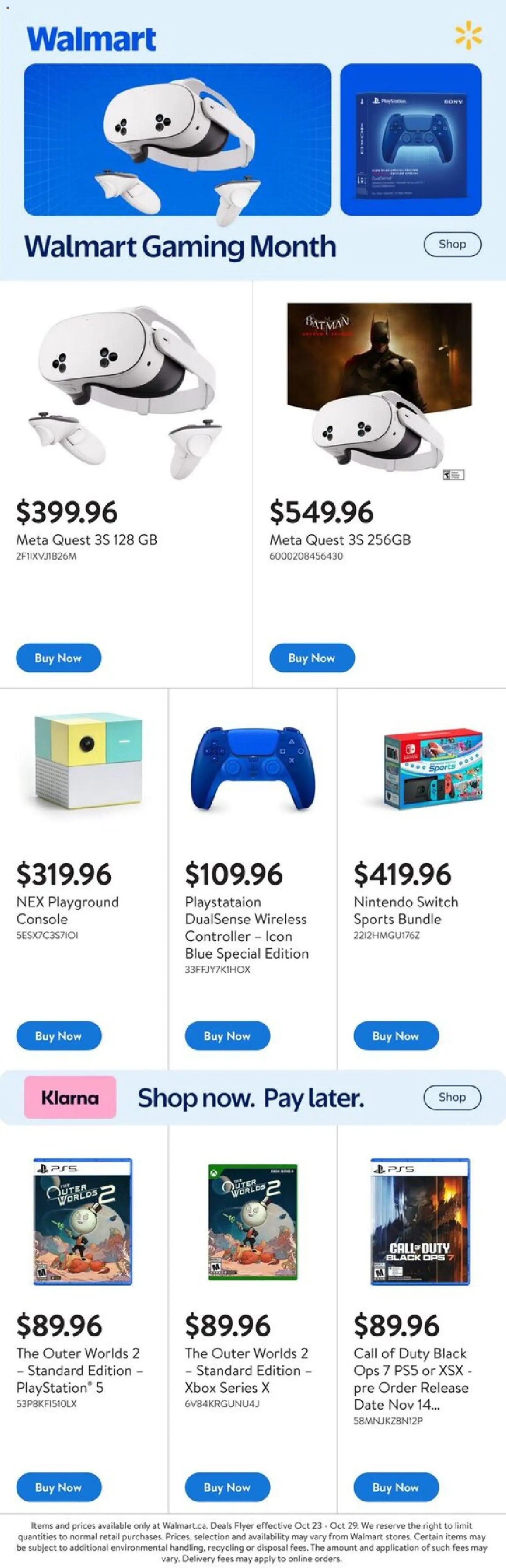 Walmart flyer valid from 23.10.2025 | Page: 1 | Products: Xbox