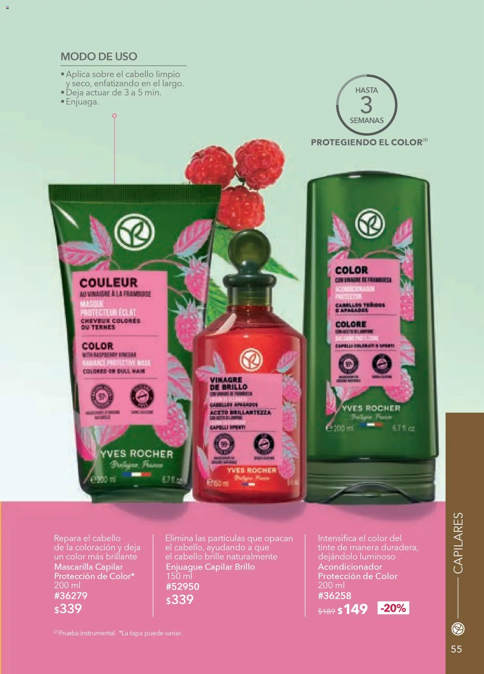 Nuevas ofertas de Yves Rocher válidas en toda la República Mexicana desde el 24.03.2026. ¡Encuentra las mejores ofertas en Yves Rocher campaña 5 2026! | Página: 57 | Productos: Brillo, Mascarilla, Acondicionador, Sobre