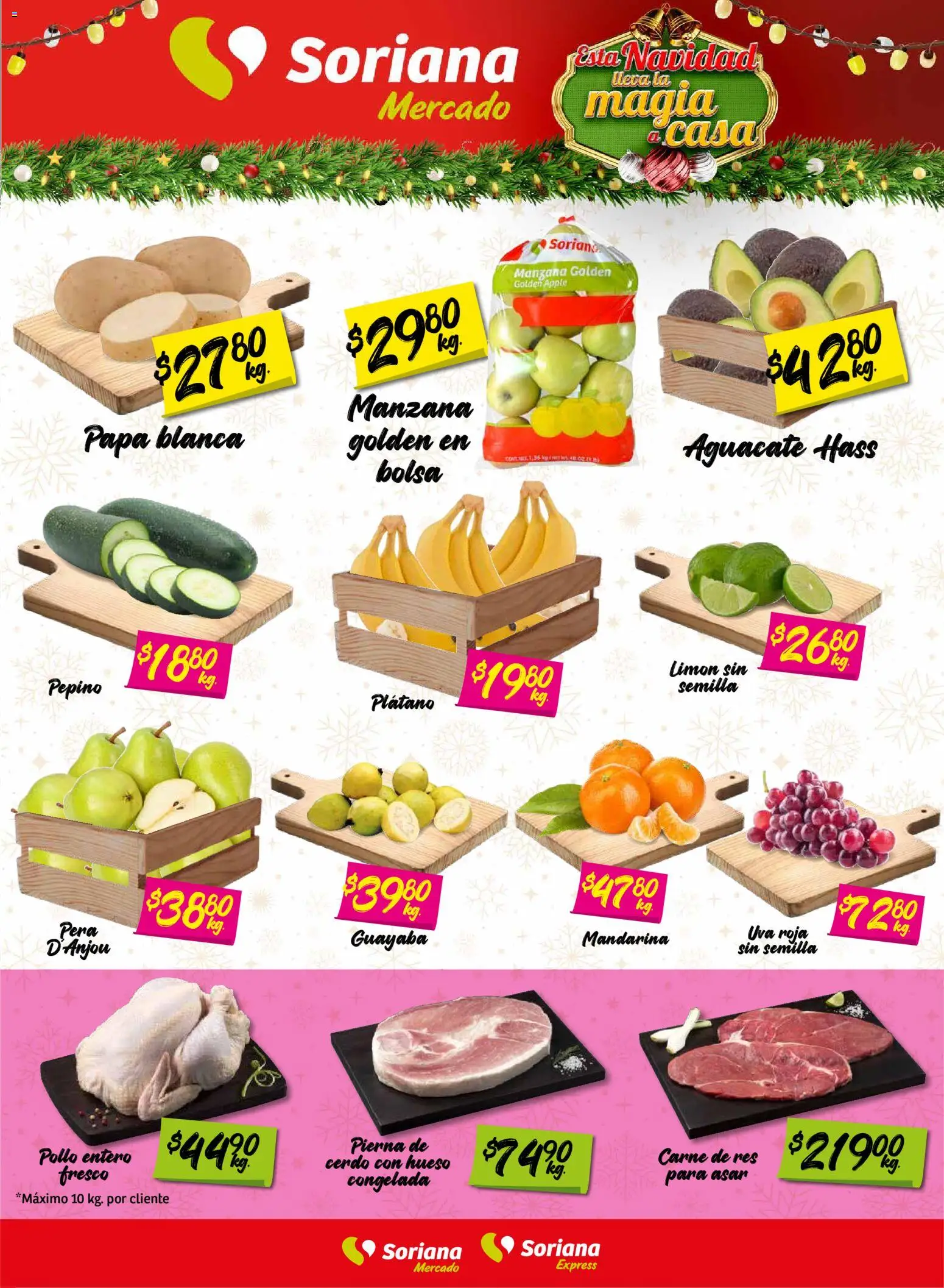 Nuevas ofertas de Soriana válidas en toda la República Mexicana desde el 04.12.2025. ¡Encuentra las mejores ofertas en Soriana - Fin de Semana Mercado: Saltillo y Torreón! | Página: 5 | Productos: Papa, Limón, Aguacate, Res