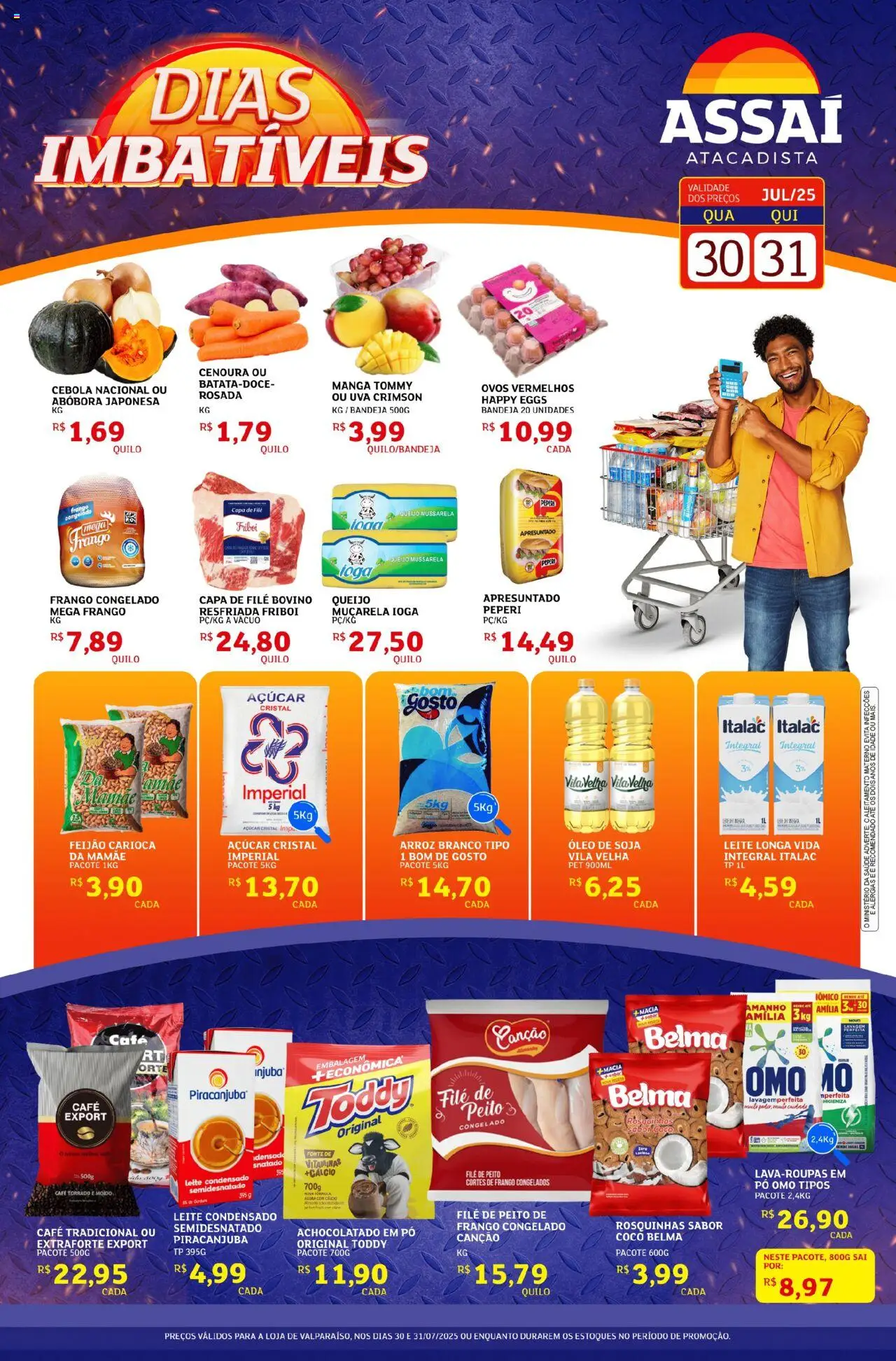 Assaí Atacadista Folheto - válido de 30.07.2025 | Página: 1 | Produtos: Coco, Feijão, Leite condensado, Soja