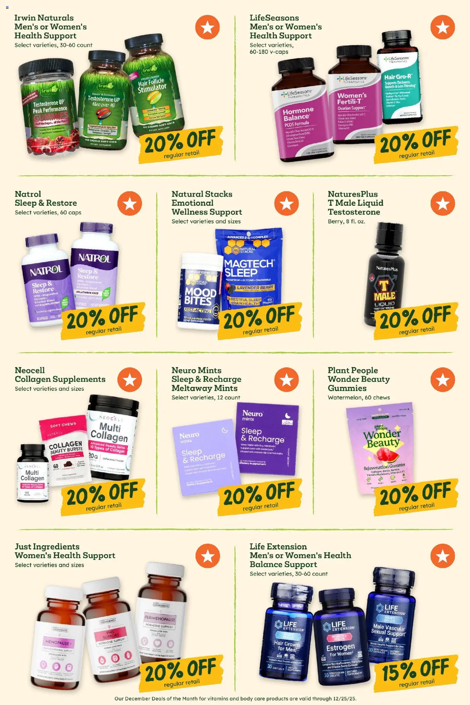 Sprouts Monthly Ad - valid from 03.12.2025 | Page: 35 | Products: Vitamin, Melatonin, Oil, Watermelon